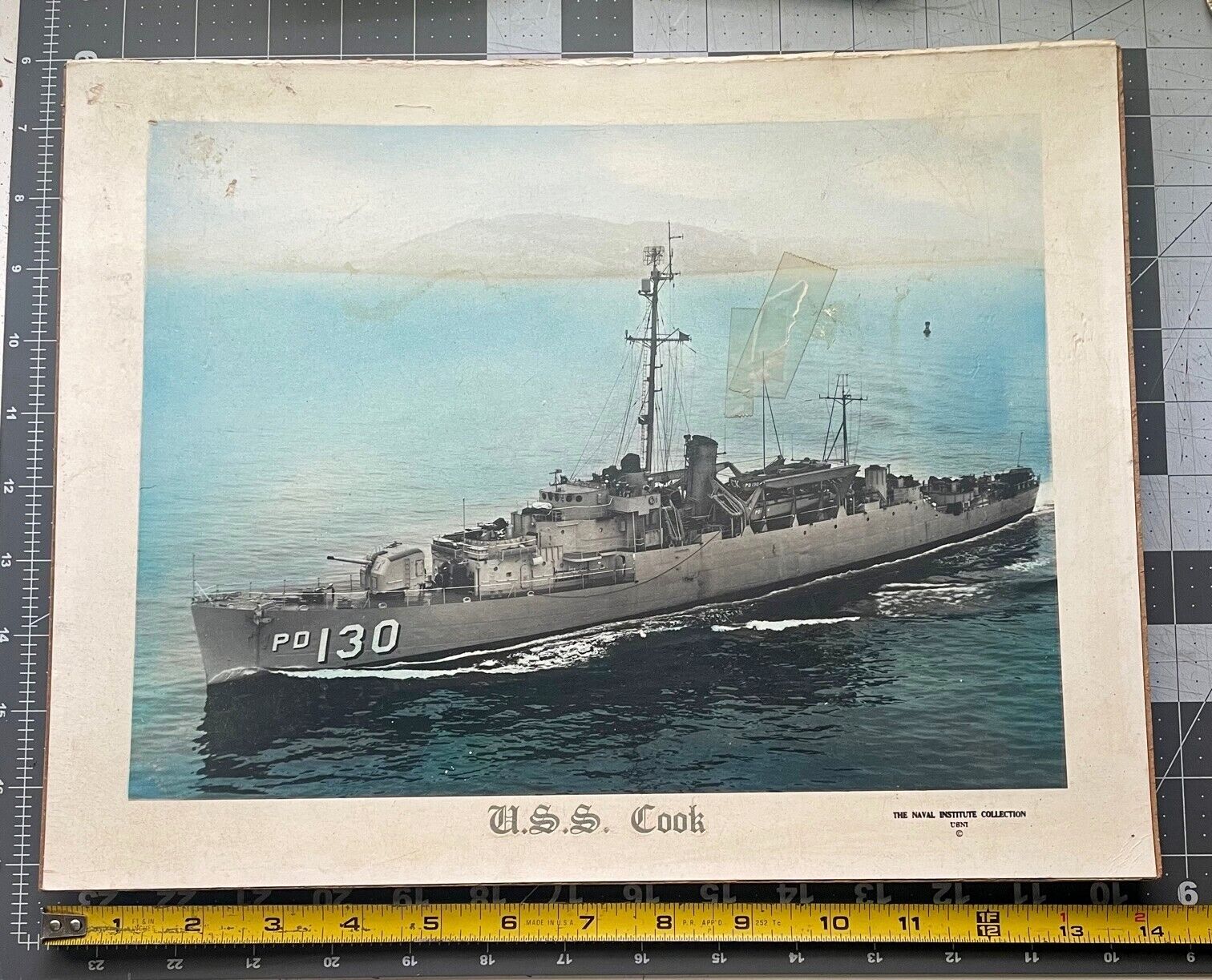 Vintage USS Cook PD-130 High Speed Transport Ship Photo US Navy