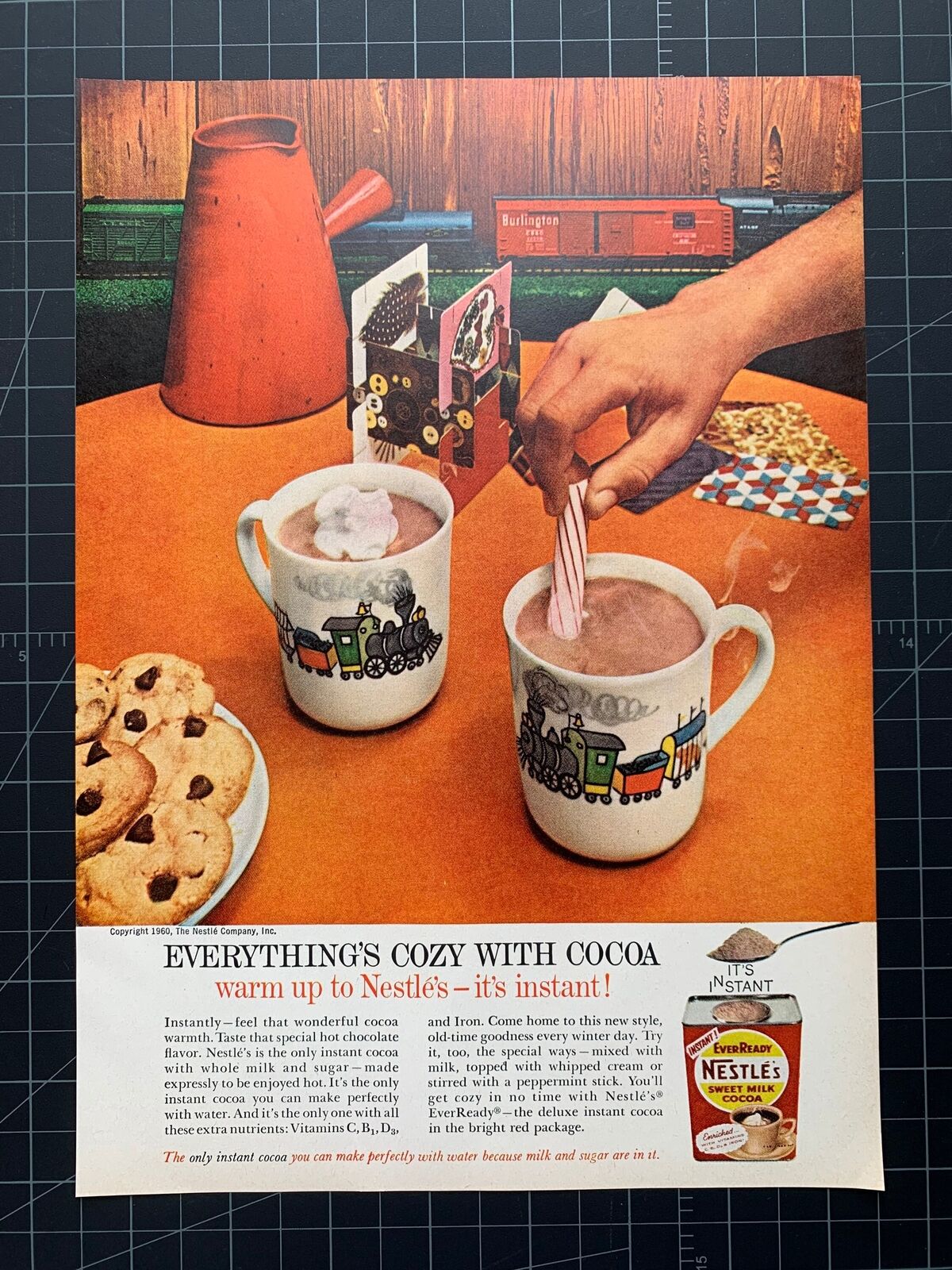Vintage 1960 Nestle’s Hot Cocoa Print Ad