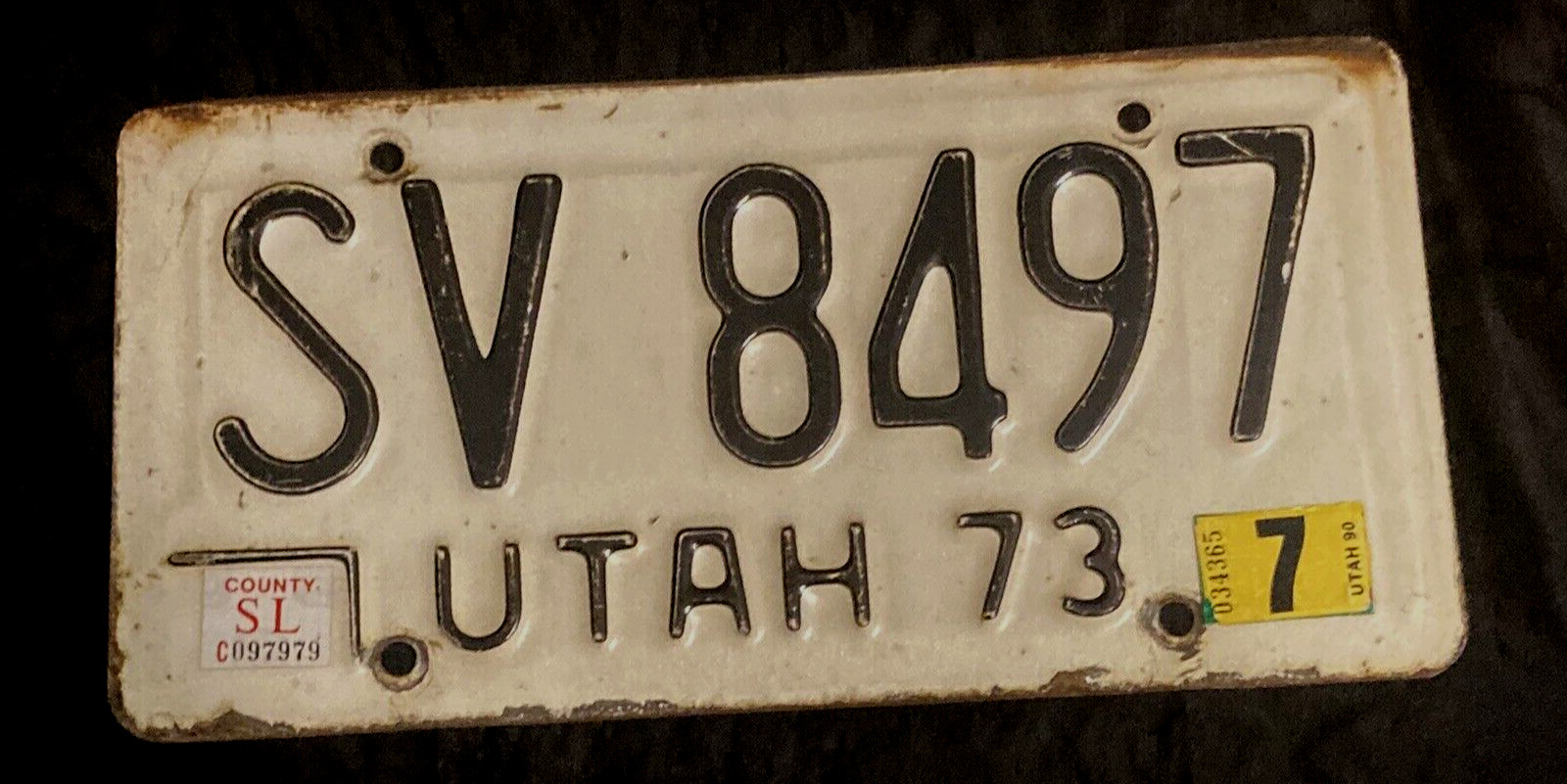 Vintage Utah License Plate 1973  Man-Cave collectible
