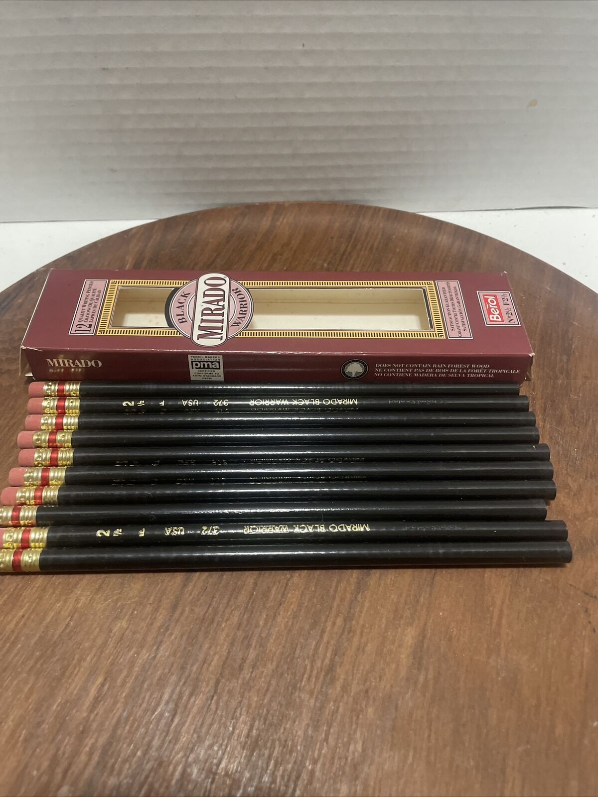 Lot of 10 Chemi Sealed Black Warrior Pencils Mirado 372 Series F And 2 1/2