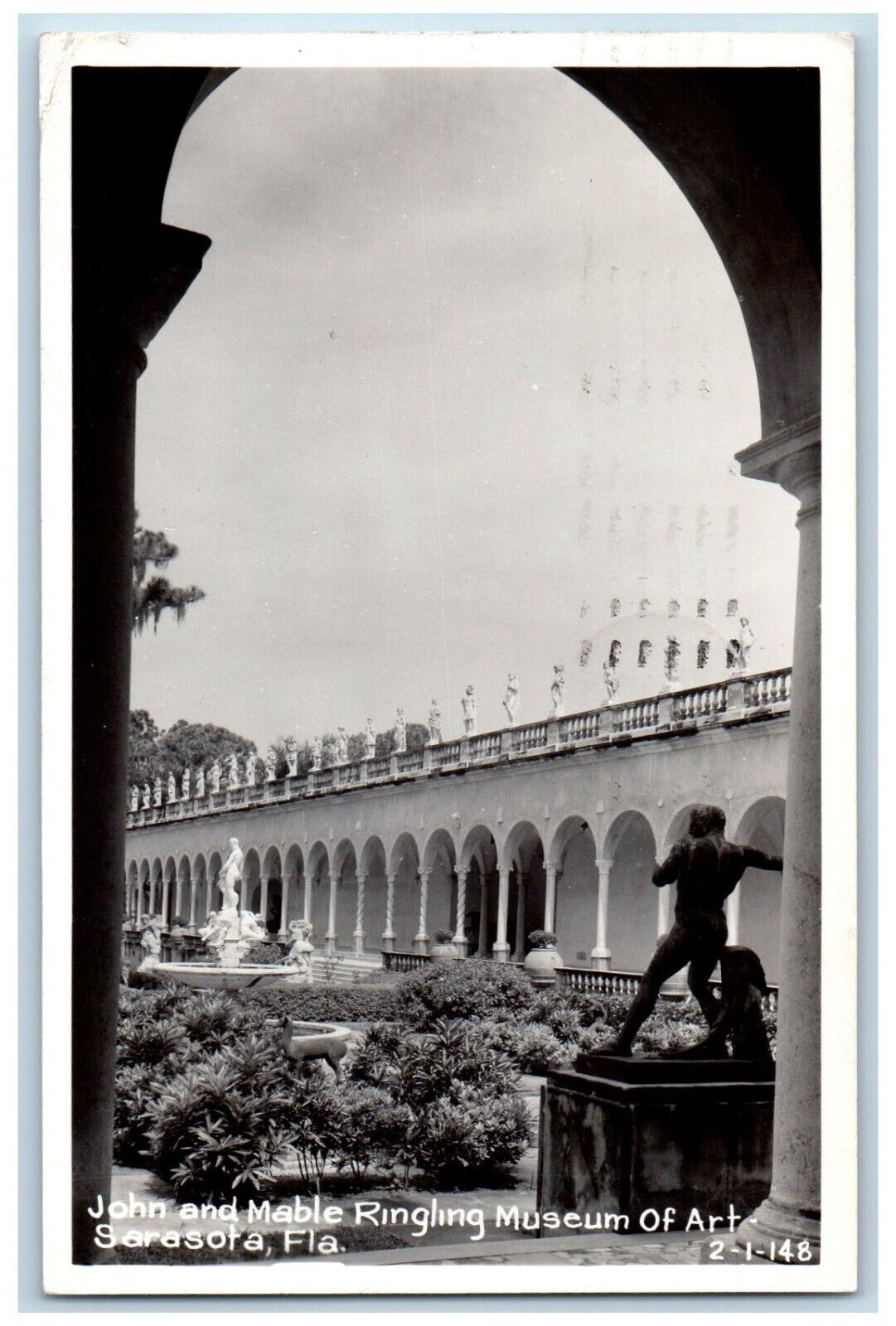 Sarasota Naples FL Postcard RPPC Photo John And Mable Ringling Museum Of Art