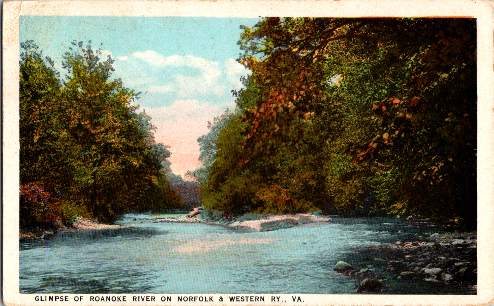 Vintage C.1910 Roanoke River Virginia Postcard Grace Patton Sevierville TN Mark