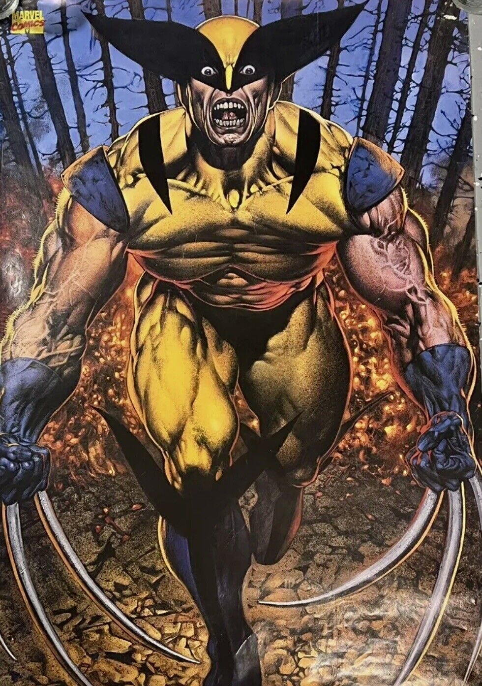 Marvel Comics Vintage Wolverine X-Men Rare Poster 1996 OSP #3147 35x23