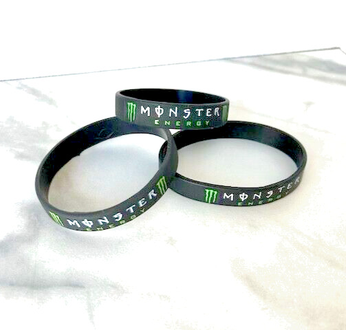 Monster Energy Rubber Wristband Bracelets Lot of 3