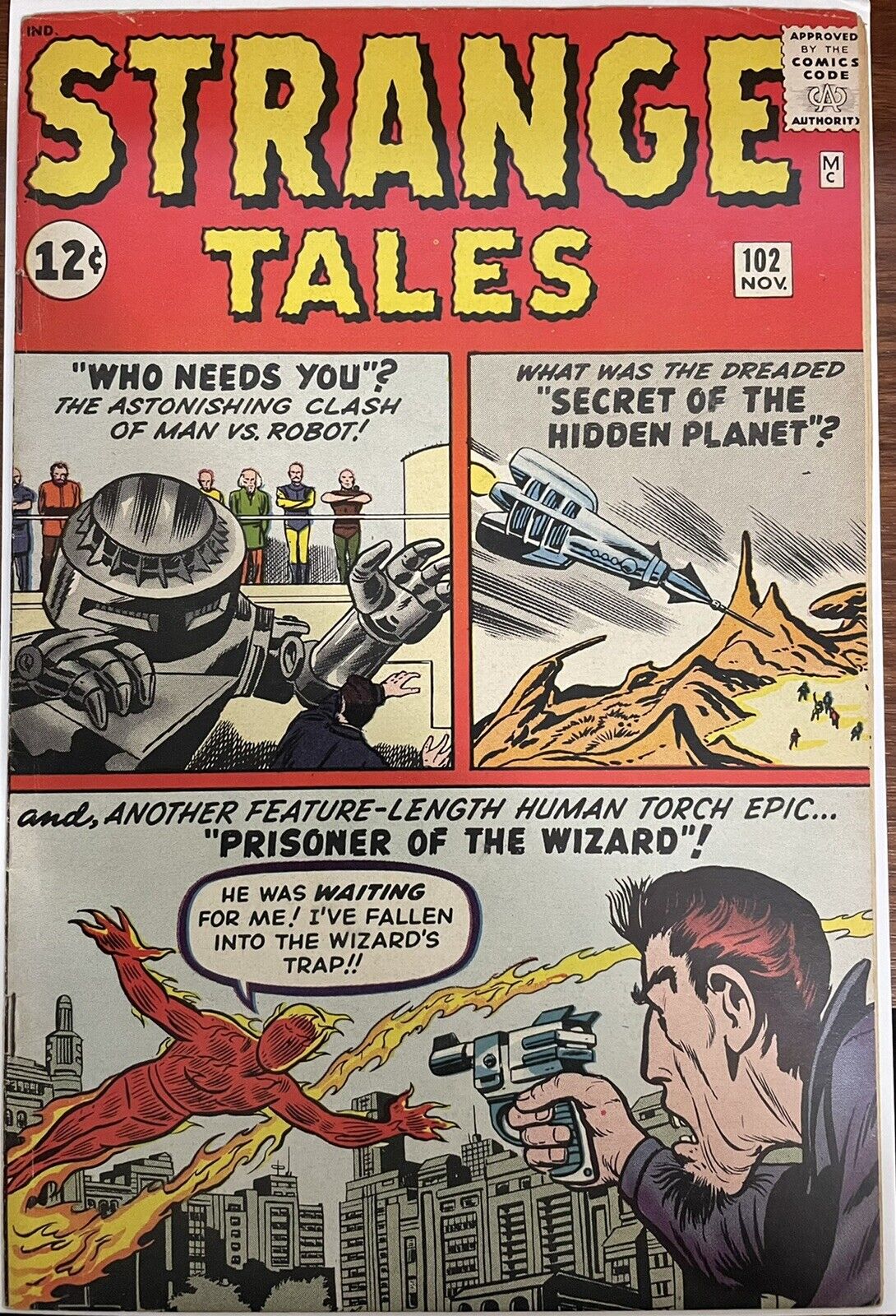 Strange Tales #102 (1962) 1st Appearance The Wizard Beautiful 7.0 Raw Copy
