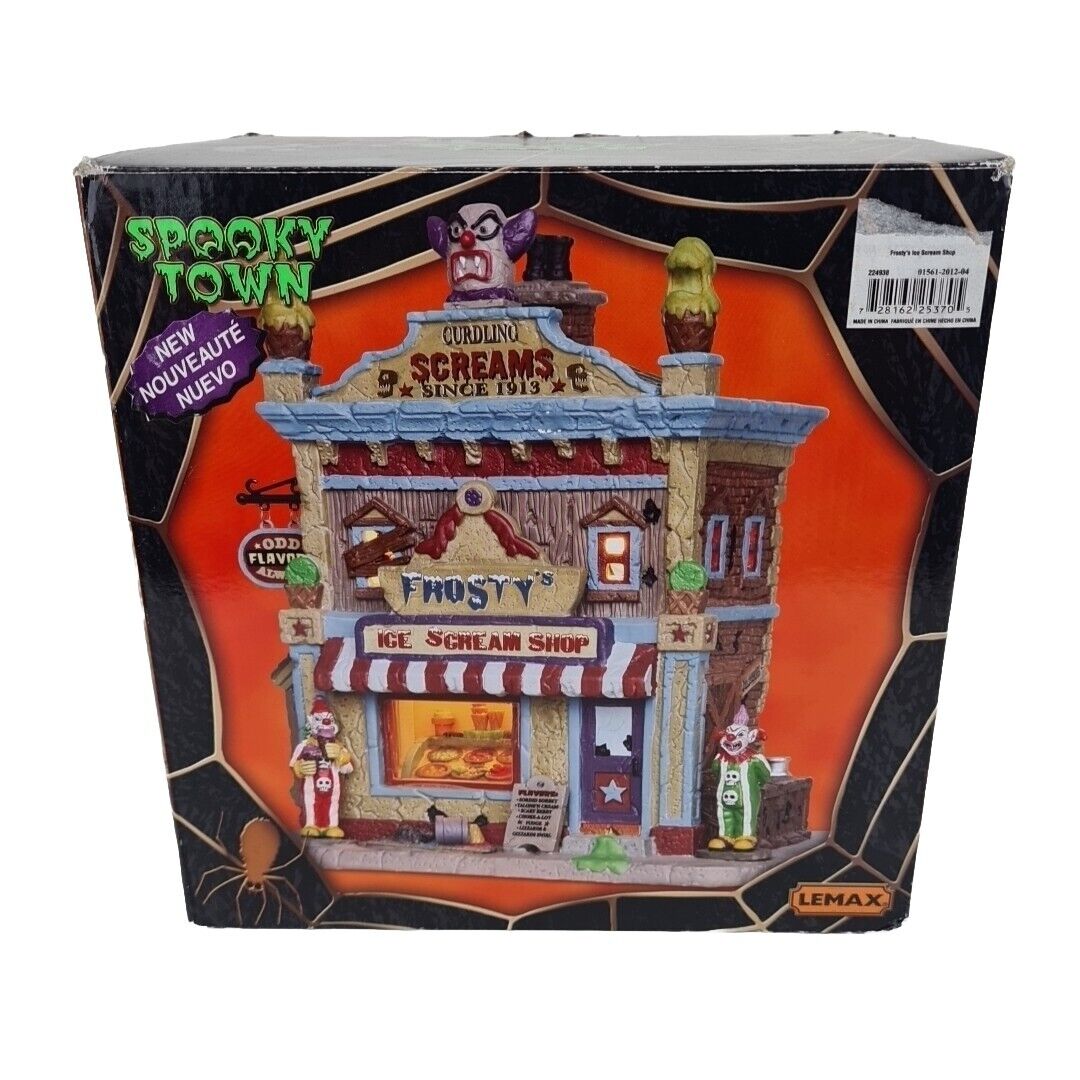 Lemax Spooky Town Frosty’s Ice Cream Scream Shop Curdling Halloween 25370 Retire