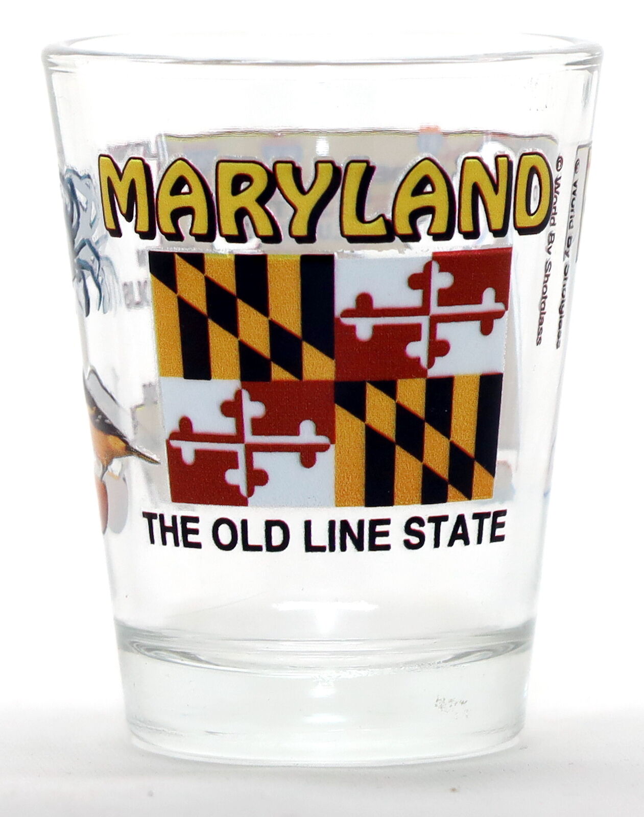 MARYLAND THE OLD LINE STATE ALL-AMERICAN COLLECTION SHOT GLASS SHOTGLASS
