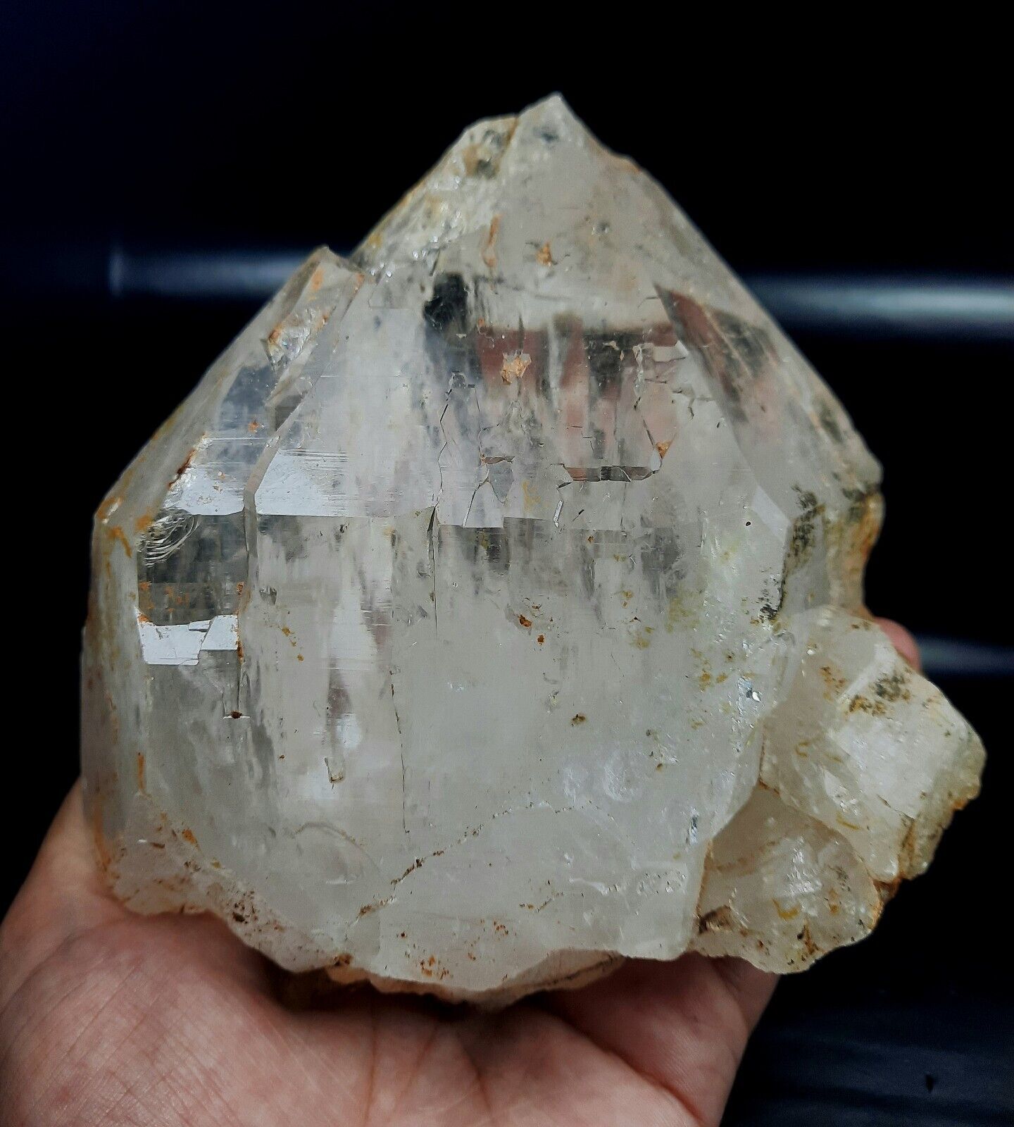 Etched Quartz Large size crystal, interesting formation - Pakistan, 1245 grams.