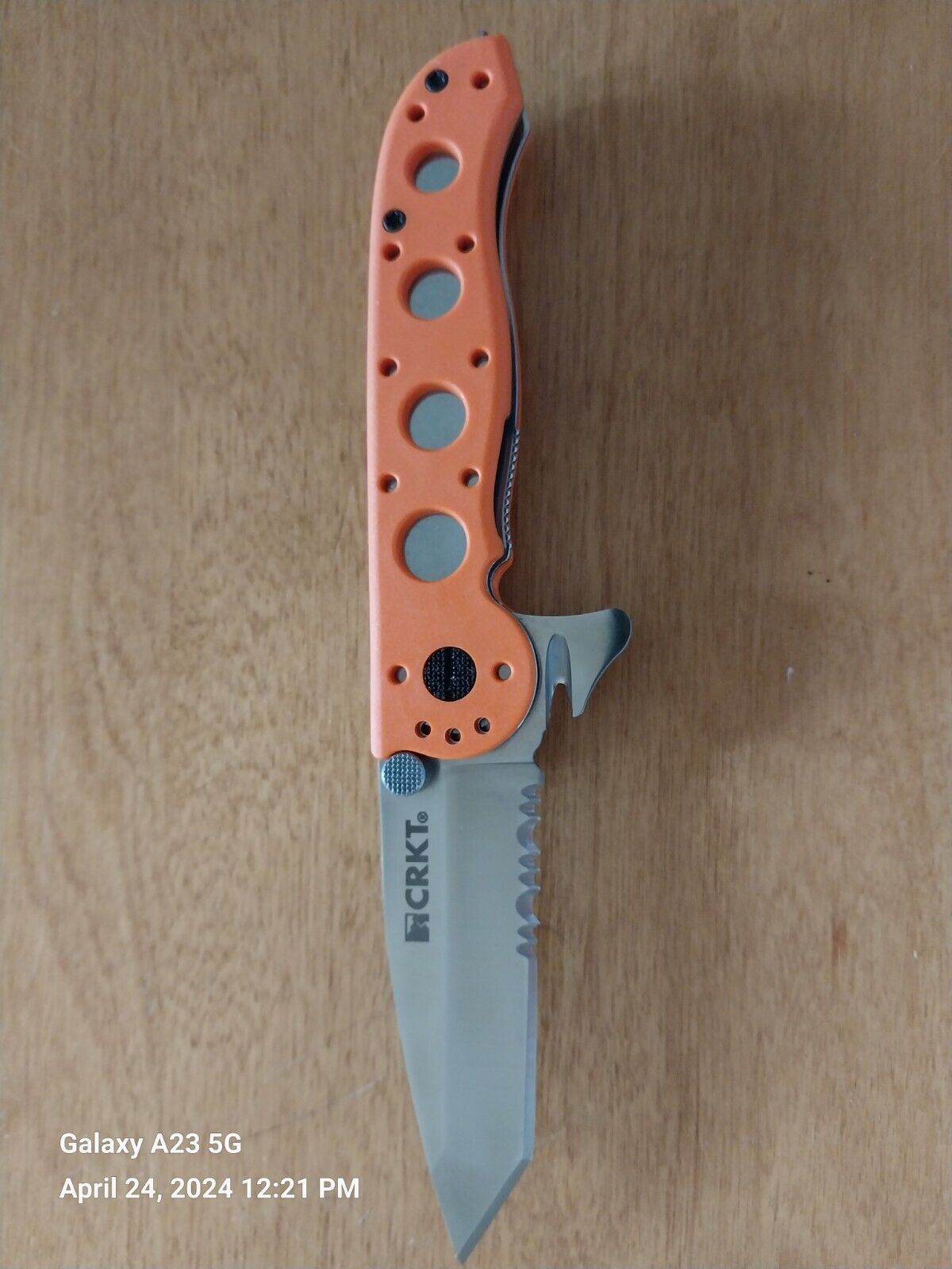 CRKT M16-12ZE Orange Handle Liner Lock Folding Pocket Knife New Open Box