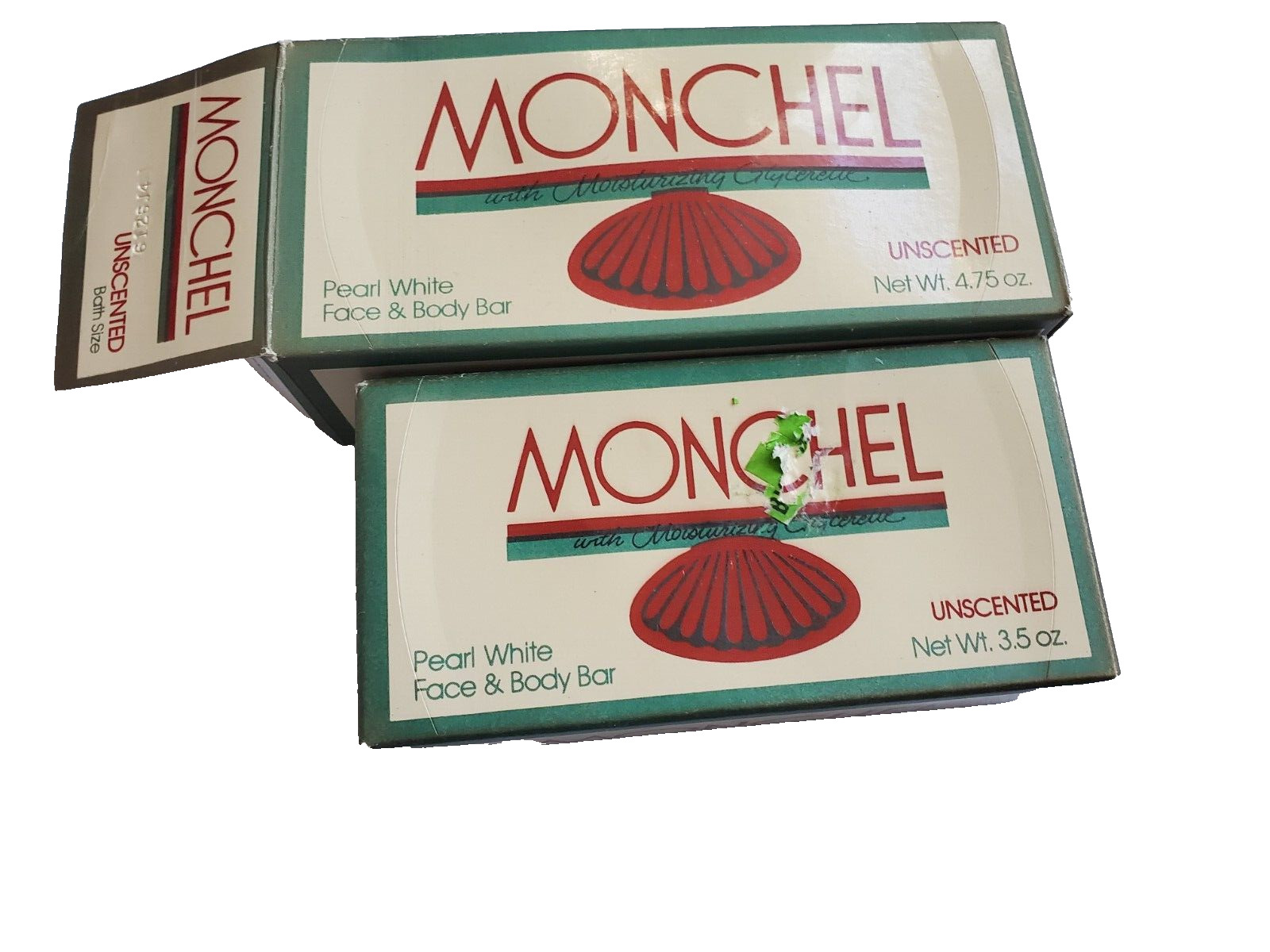 2 Vintage Monchel unscented soap 1 -4.75oz open box  and 1 3.5oz P&G -Cincinnati