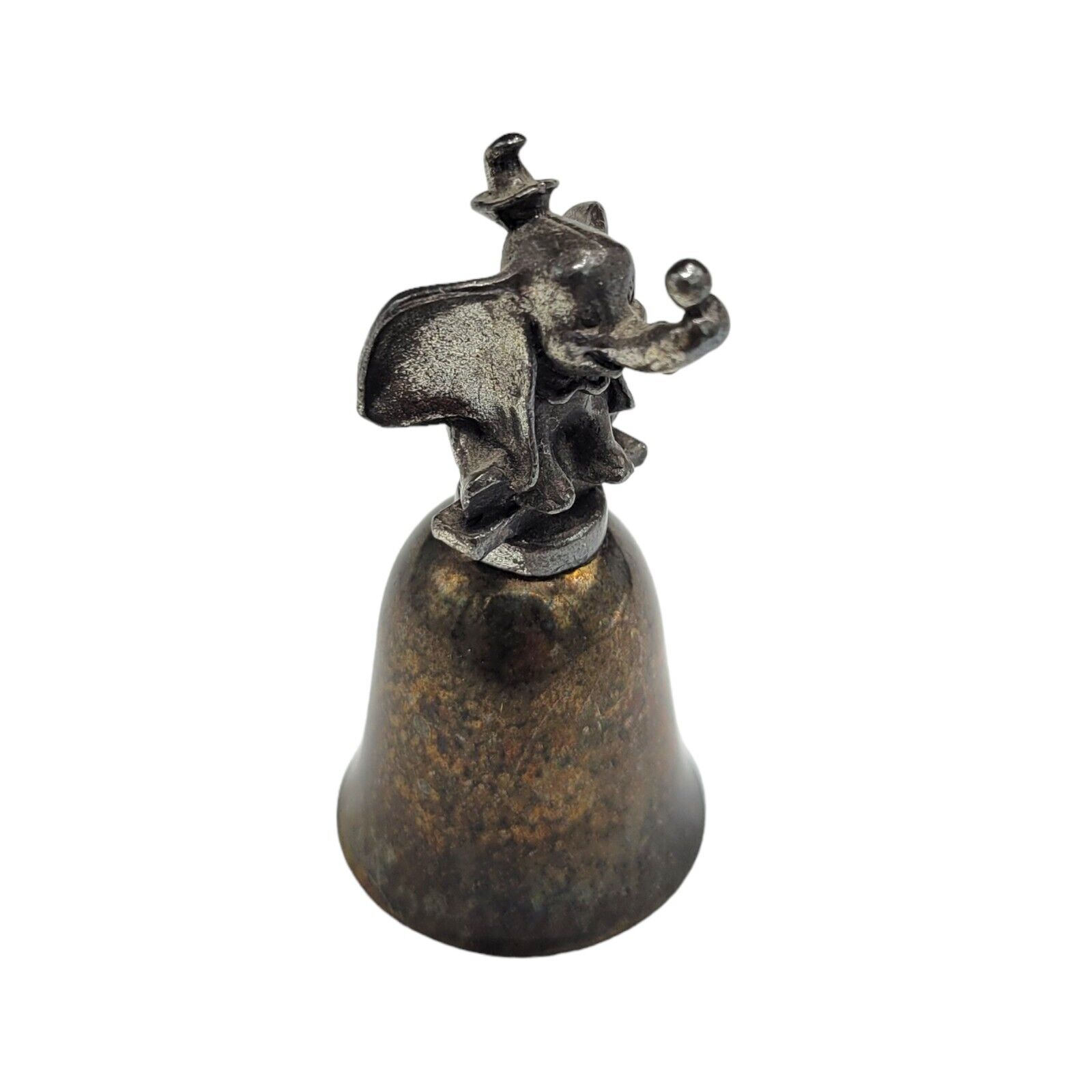 Vintage NE Disney Brass Dumbo Pewter Bell 1987