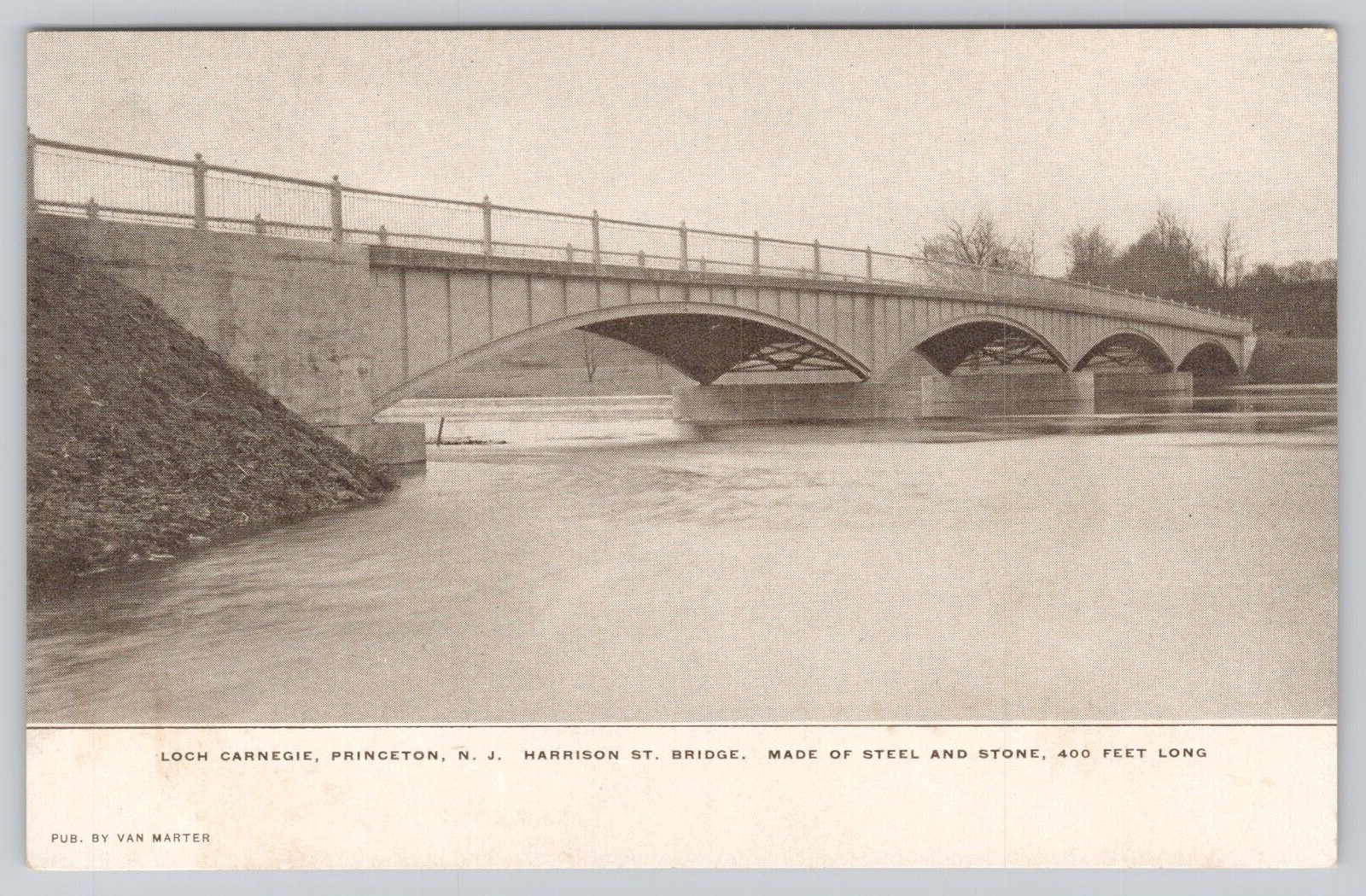 Postcard Loch Carnegie Princeton New Jersey