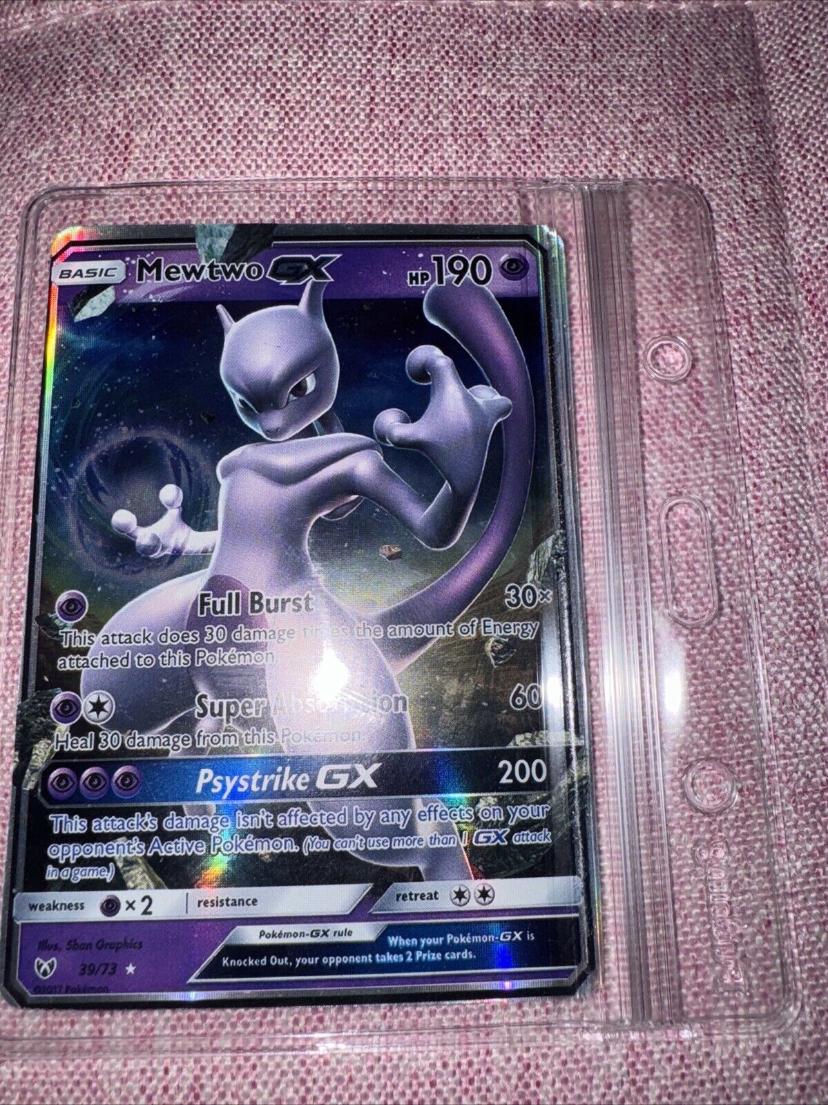 Basic Mewtwo GX Mint Condition 