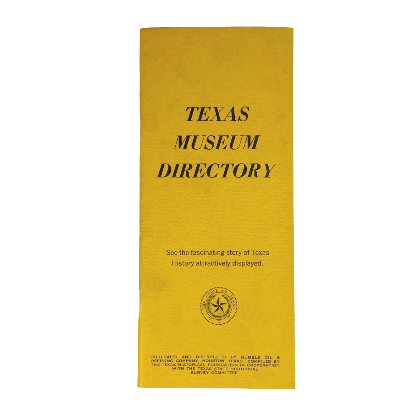 1968 Texas Museum Directory Booklet by Enco/Humble Oil Company (Esso Exxon)