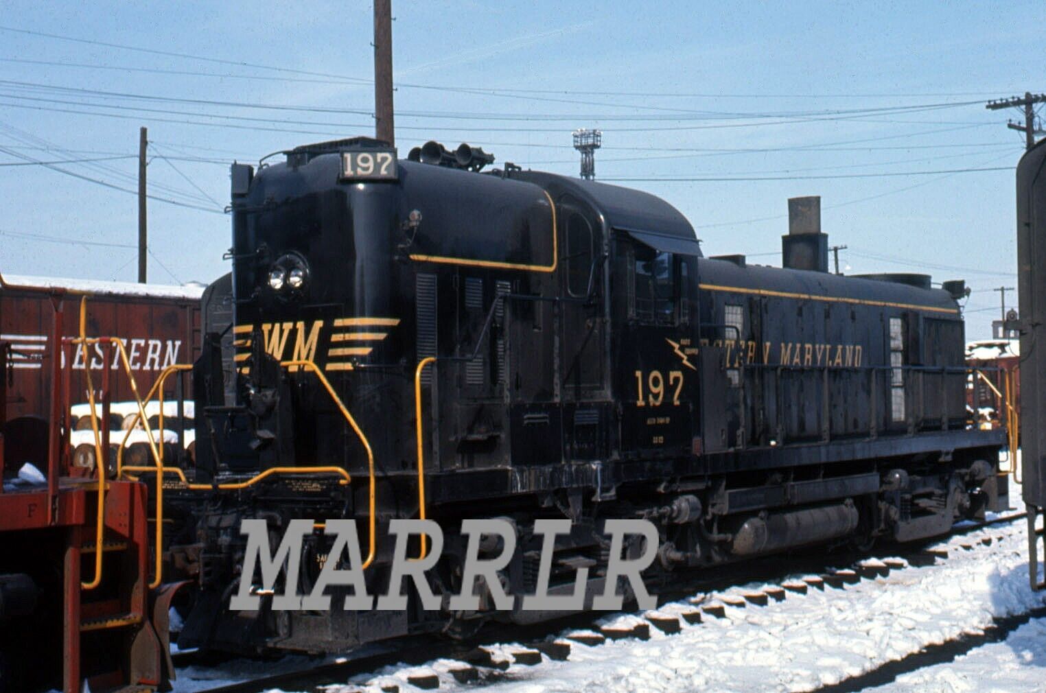 RR LARGE PRINT-WESTERN MARYLAND WM 197 at Hagerstown Md  11/4/1971