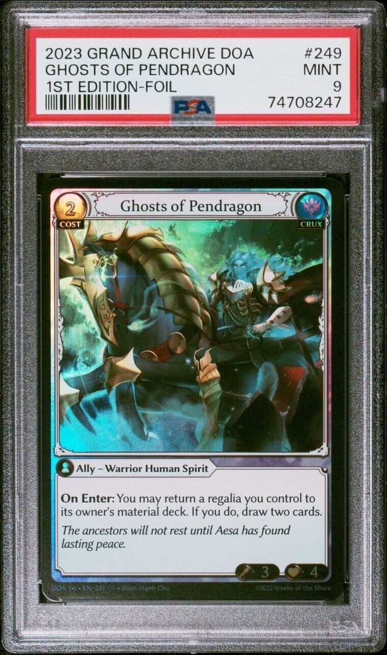 Ghosts of Pendragon Dawn of Ashes KS Holo Grand Archive SR NM PSA 9 POP 2
