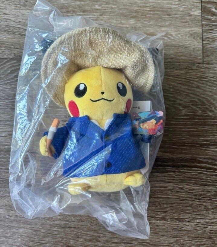 Pikachu Plush Van Gogh In Hand New
