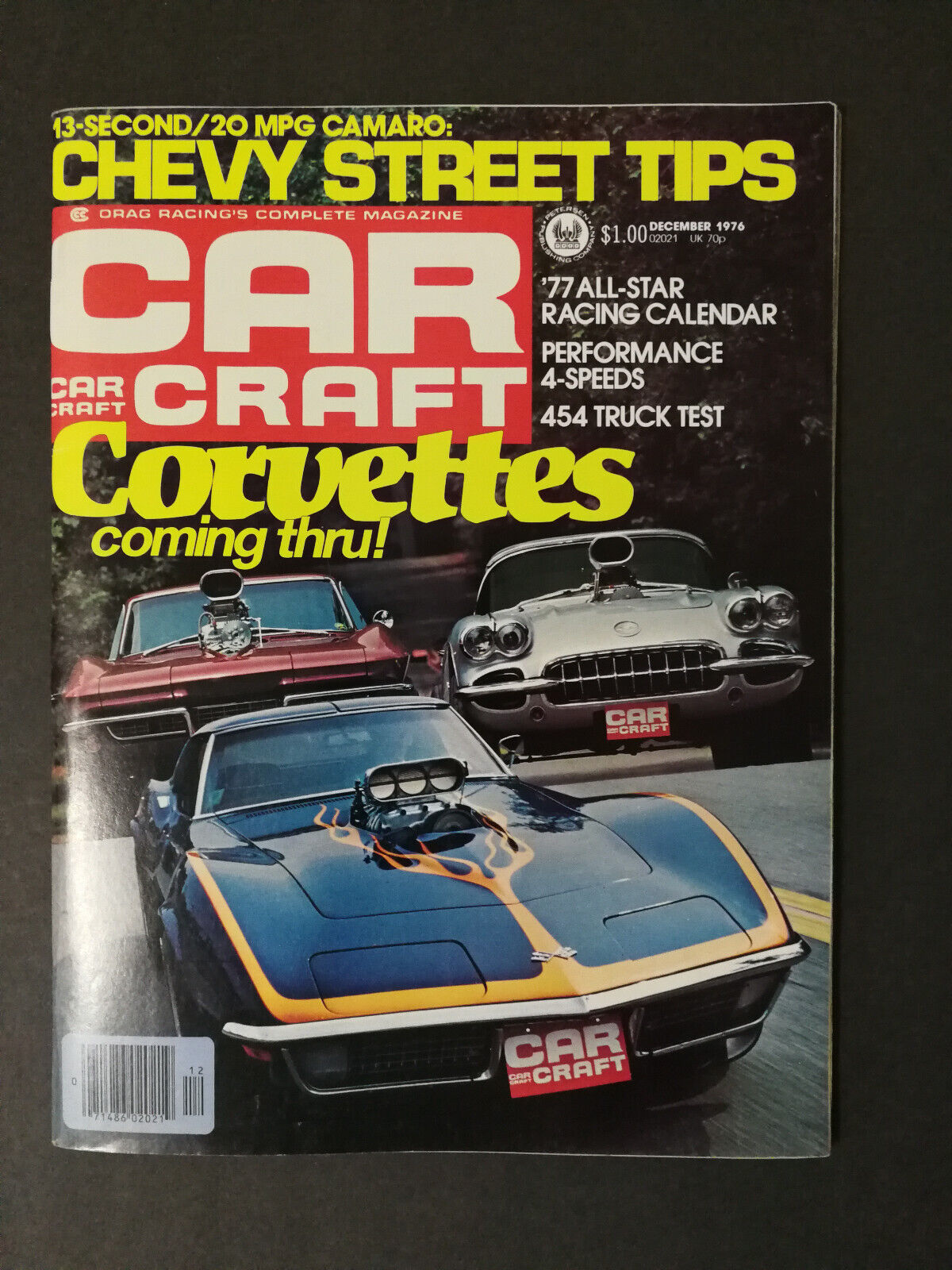 Car Craft Magazine Deceber 1976 Corvette Pictorial - McGrath\'s SS Camaro - 1022