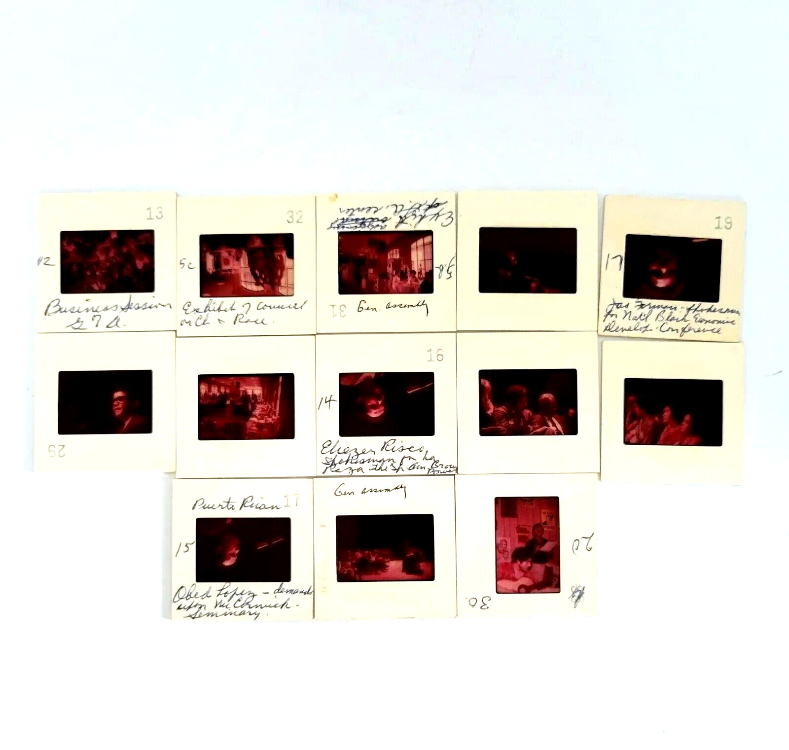 Vtg Rare Lot Of 13 Film Photo Slides, 1969? Natl Black Economic Development Conf