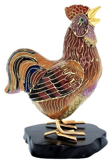 LAST ONE Kubla Crafts Enameled Cloisonne Rooster Hen Bird Figurine 4902 FREESHIP