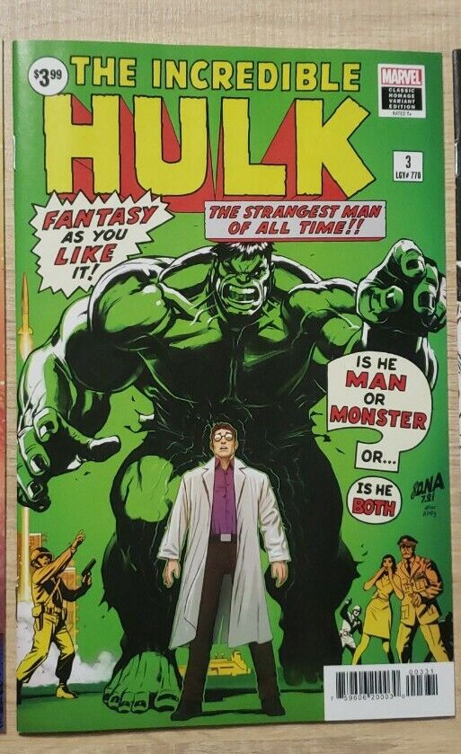 Hulk 3 2022 clasic homage Variant Addition first apperence new villan