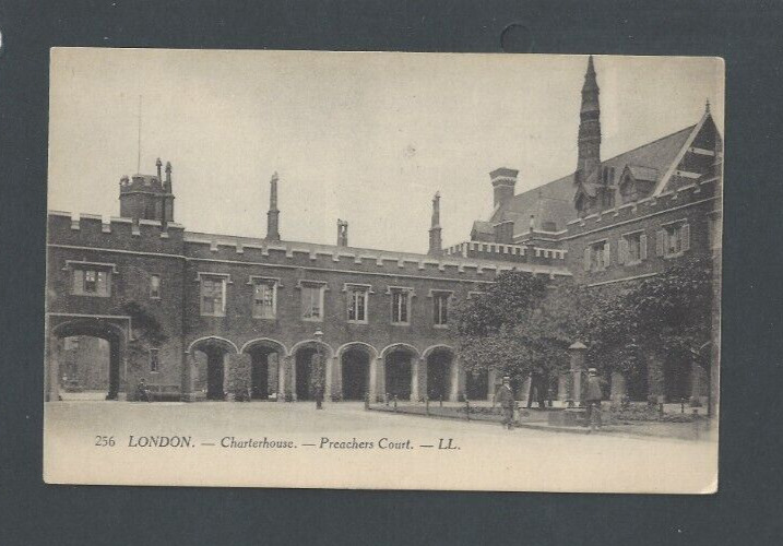 Ca 1923 Post Card London Grt Britain The Charterhouse Preachers Court