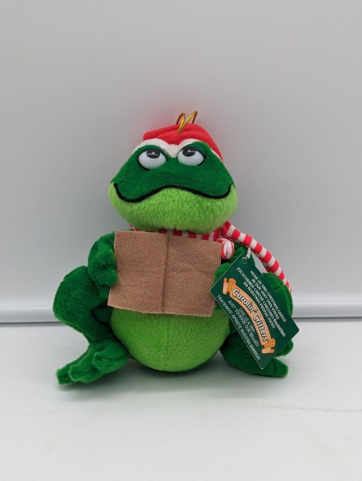 Kurt S Adler Carolin Critters Plush Frog Christmas Ornament 3.5\