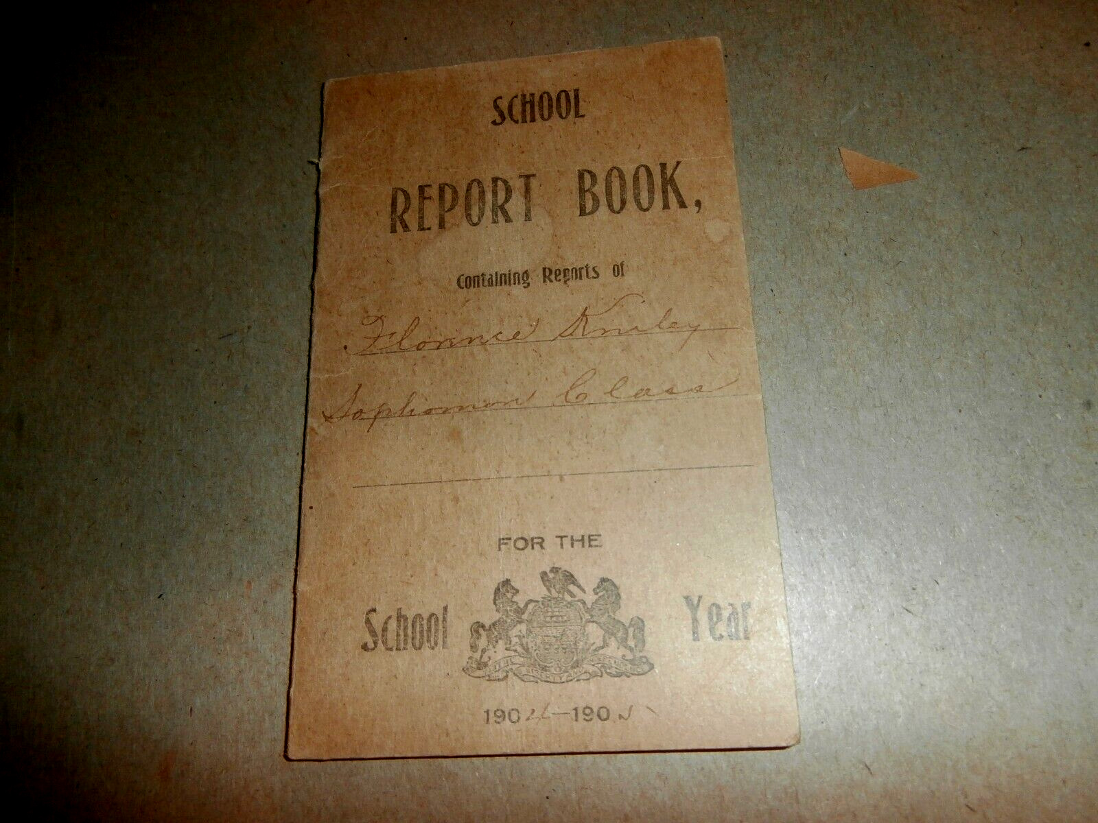 Vintage Lykens PA Borough School District 1904 05 Report Book Florence Kniley