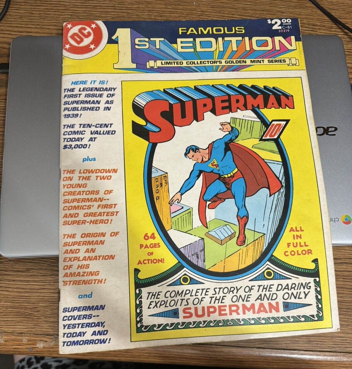 Famous SUPERMAN 1979 1st Edition Limited Collectors Golden Mint Series C-61