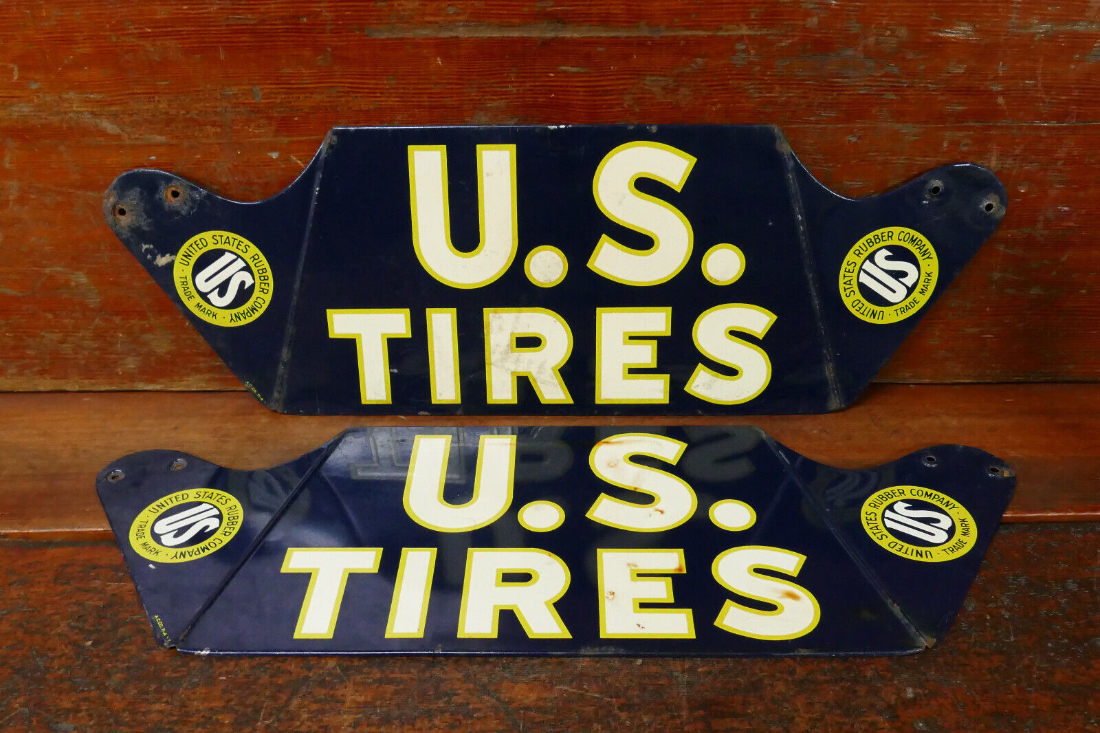 RARE Vintage U.S. TIRES Service Station Advertising Tire Display Stand Sign NOS