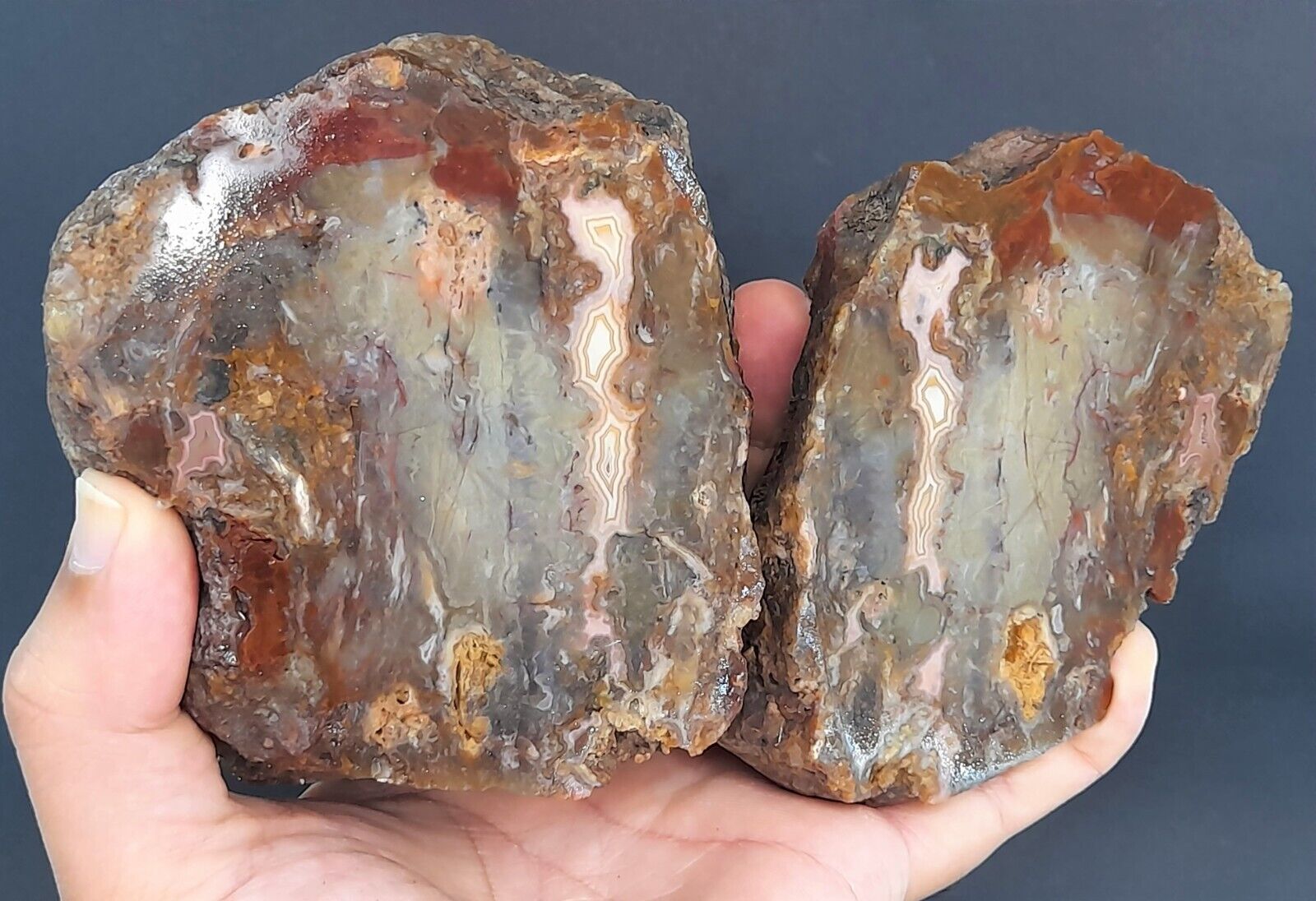 1710g/3.77 lb turkish plume agate stone rough, collectible, specimen, gemstone