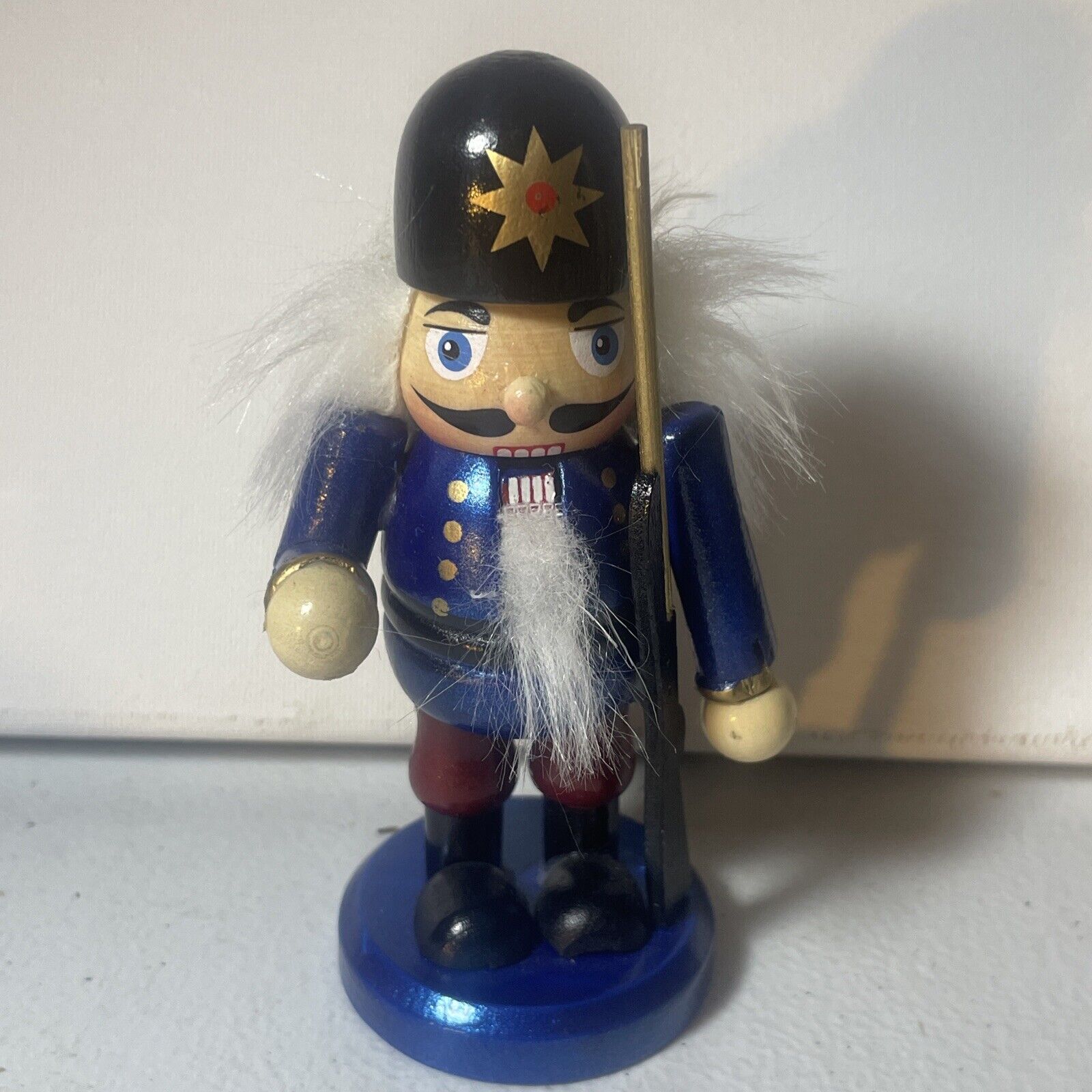 Christmas Nutcracker Figurine Wood 4” Ex Condition