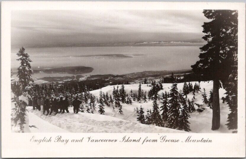 GROUSE MOUNTAIN B.C. Canada Photo RPPC Postcard \