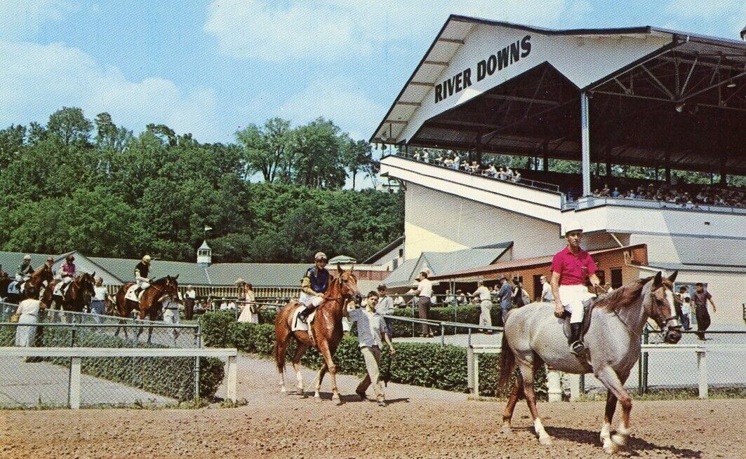 River Downs Racetrack - Horses - Cincinnati - Vintage 