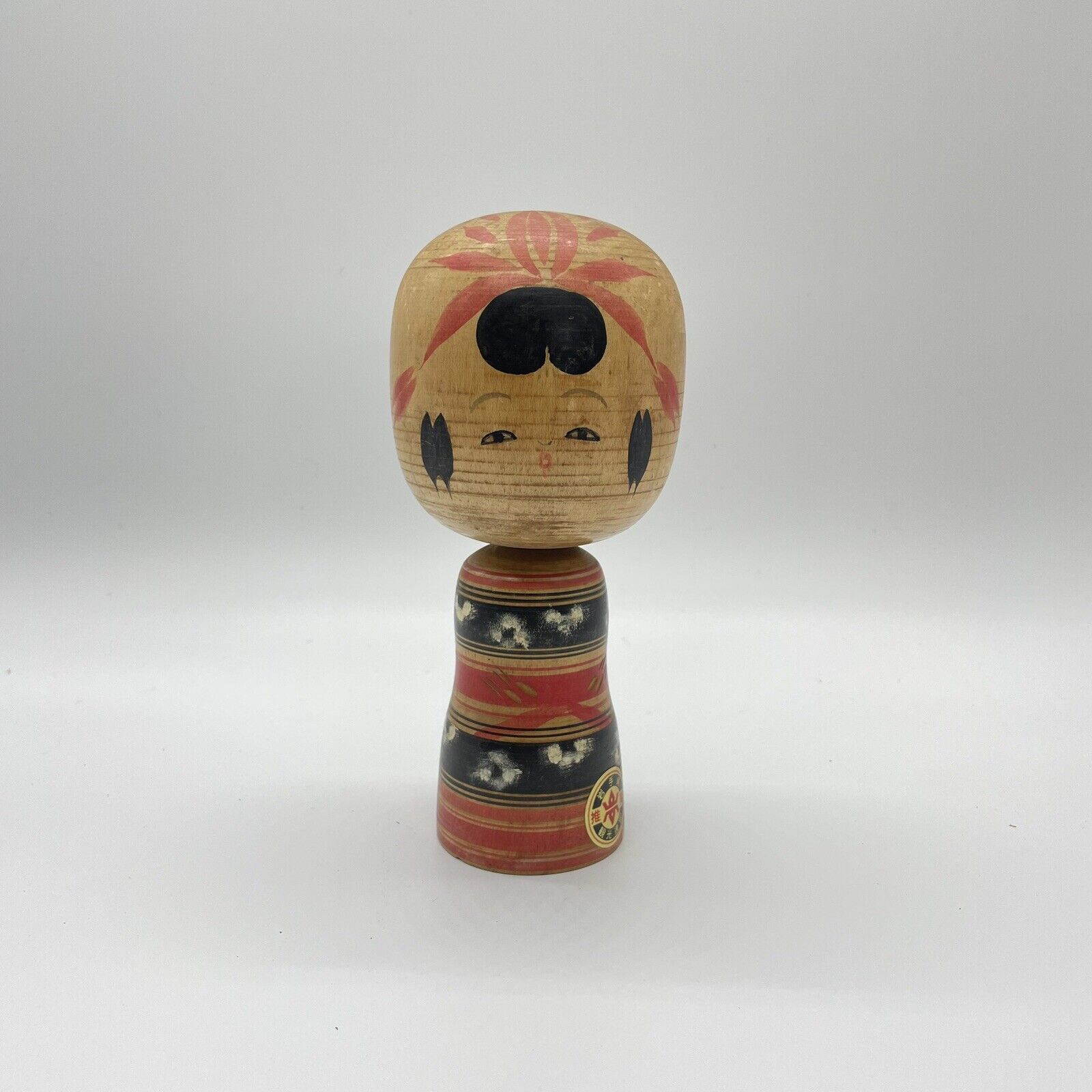 Rare Short Body kokeshi japanese wooden doll Iwate Sosaku K089
