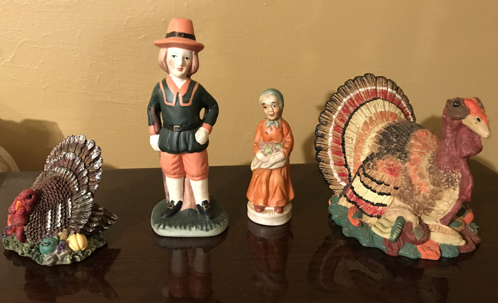 Lot Of 4 K's Collection Thanksgiving Harvest / Turkey /Figurines