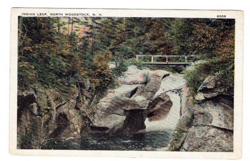 Indian Leap North Woodstock New Hampshire NH Postcard Posted White Border