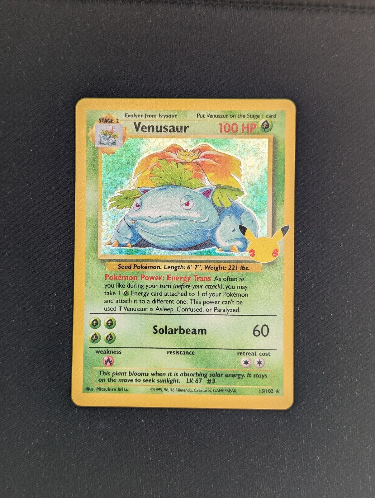 Venusaur Celebrations 15/102 25th Anniversary Classic Collection Pokémon Card