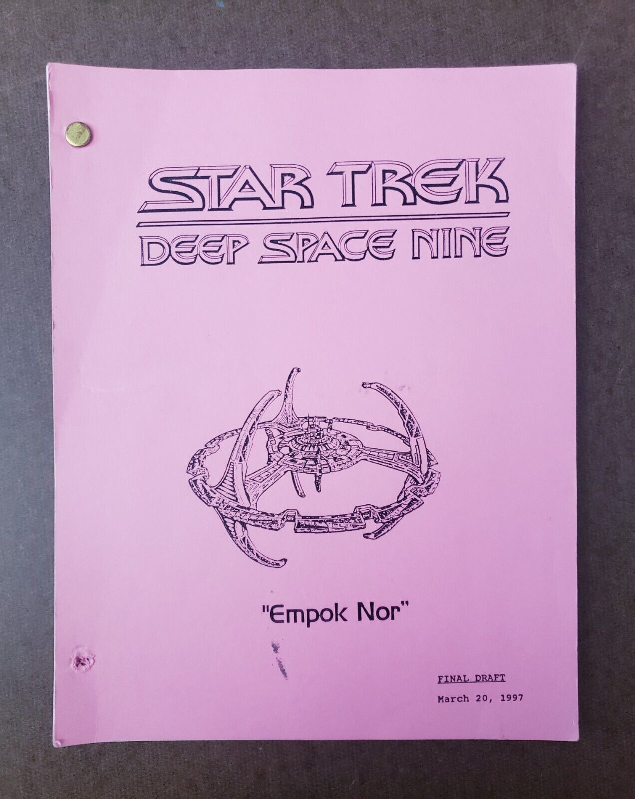 Star Trek Deep Space Nine Original Final Draft Script \