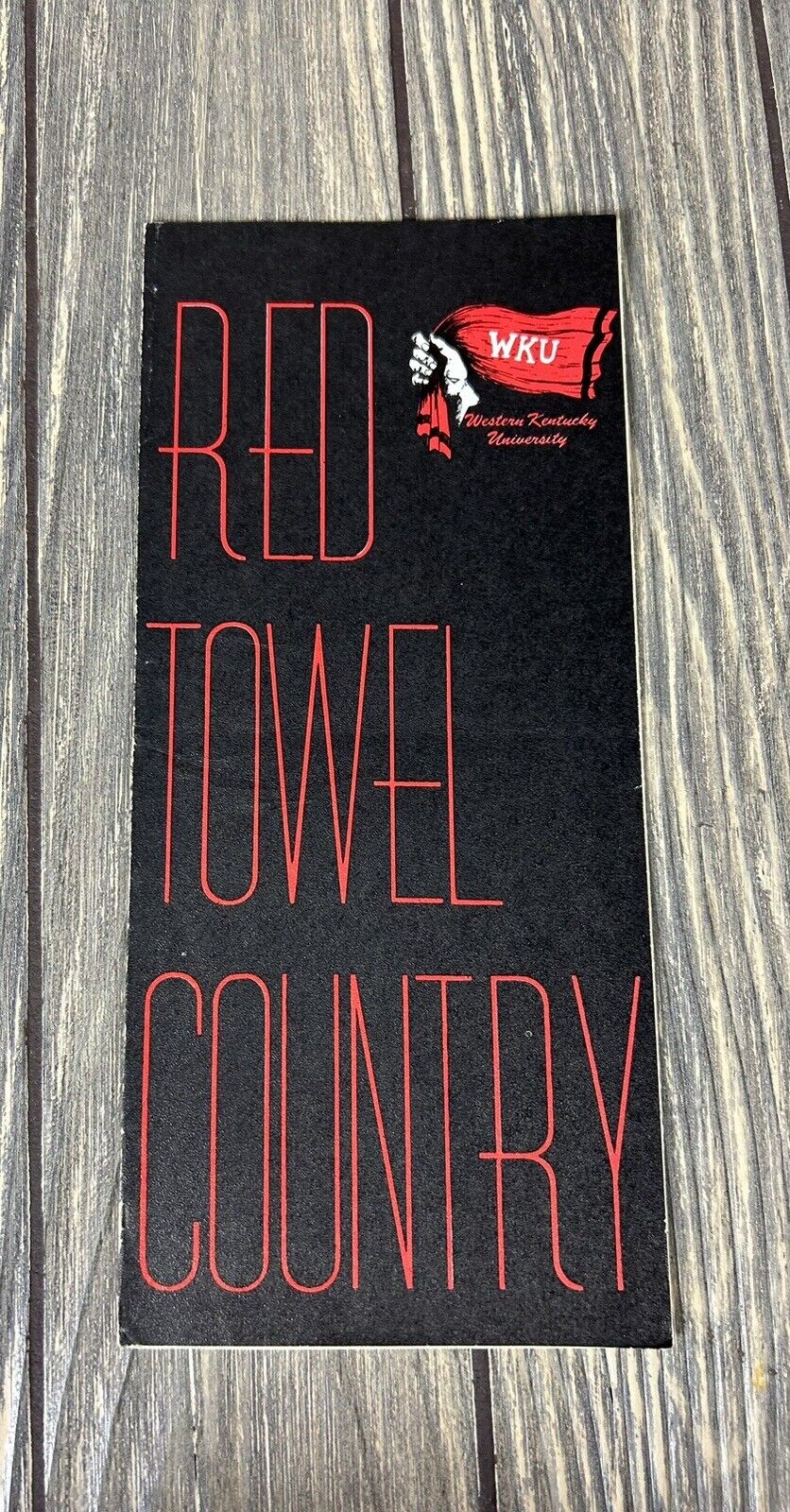 Vintage Red Towel Country Western Kentucky University Brochure Pamphlet