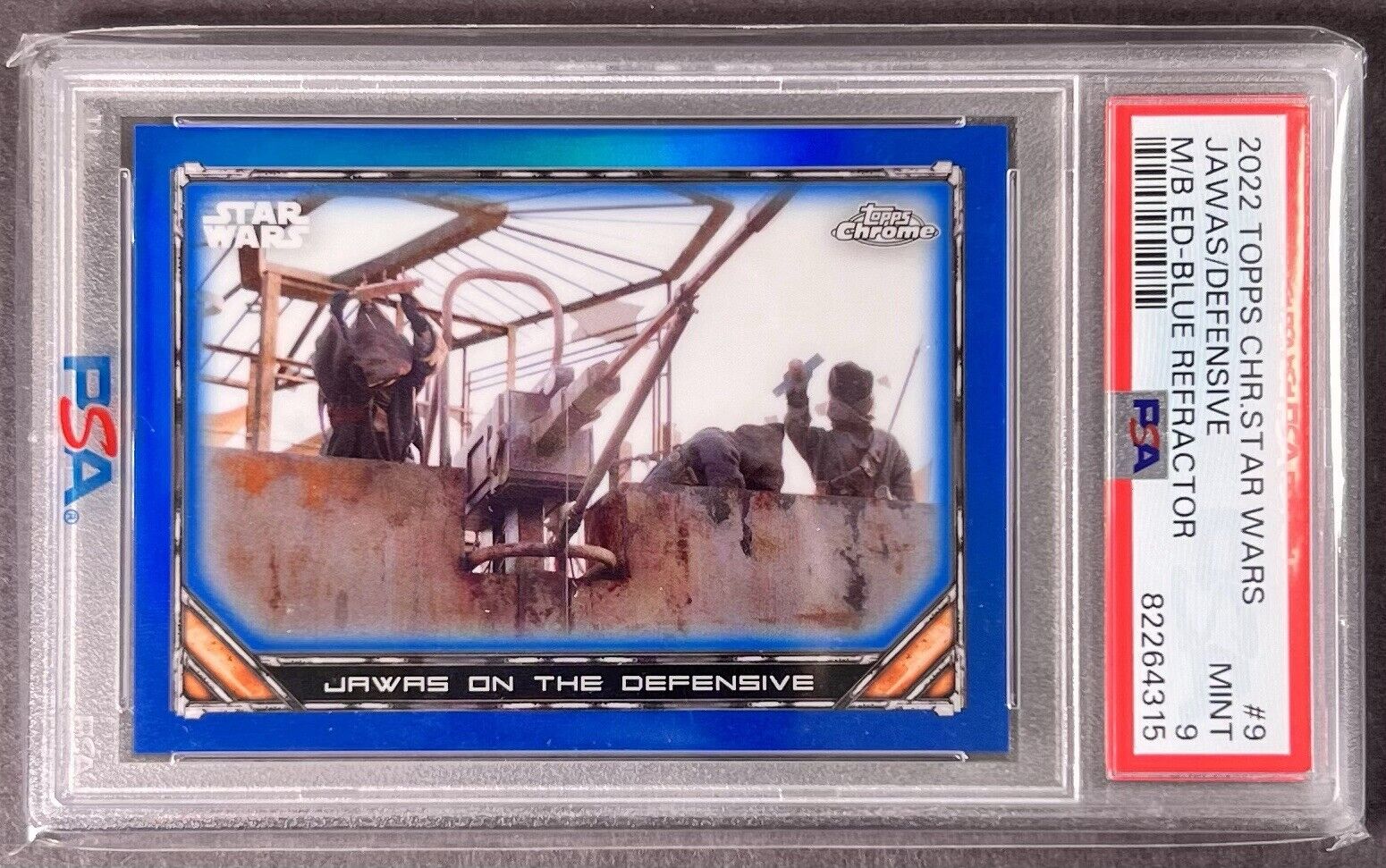 2022 Topps Chrome Star Wars Mando Blue Refractor Jawas on the Defensive 11/99