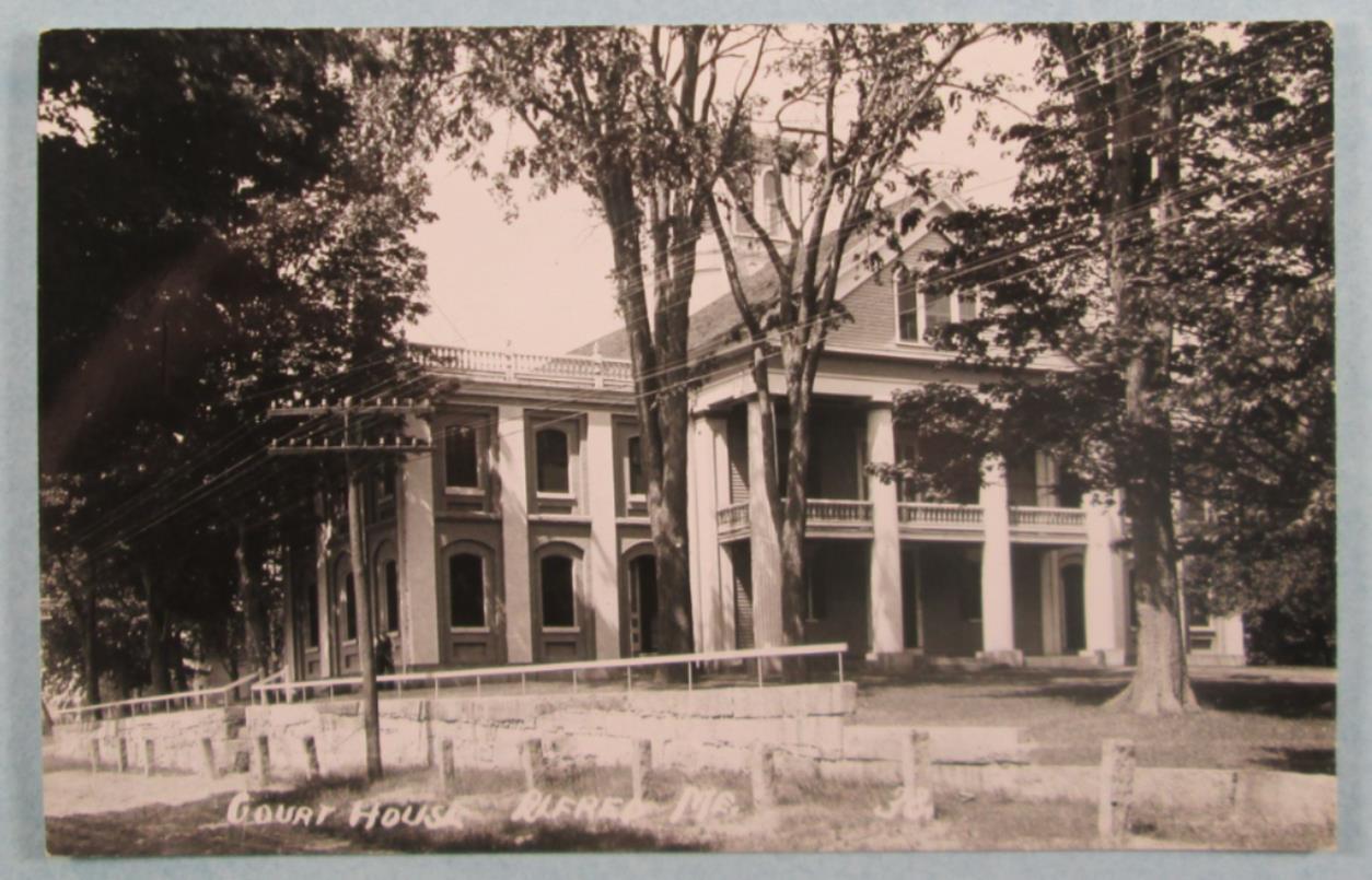 RPPC Court House, Alfred, ME Maine Real Photo Postcard (#4404)
