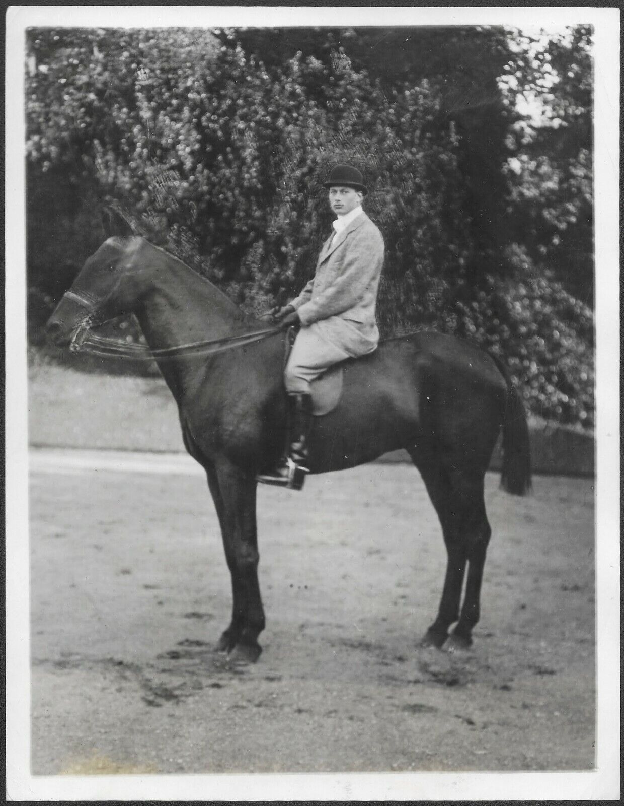 Prince Henry of England 1920s Original Stamped Press Photo Horseback Riding 