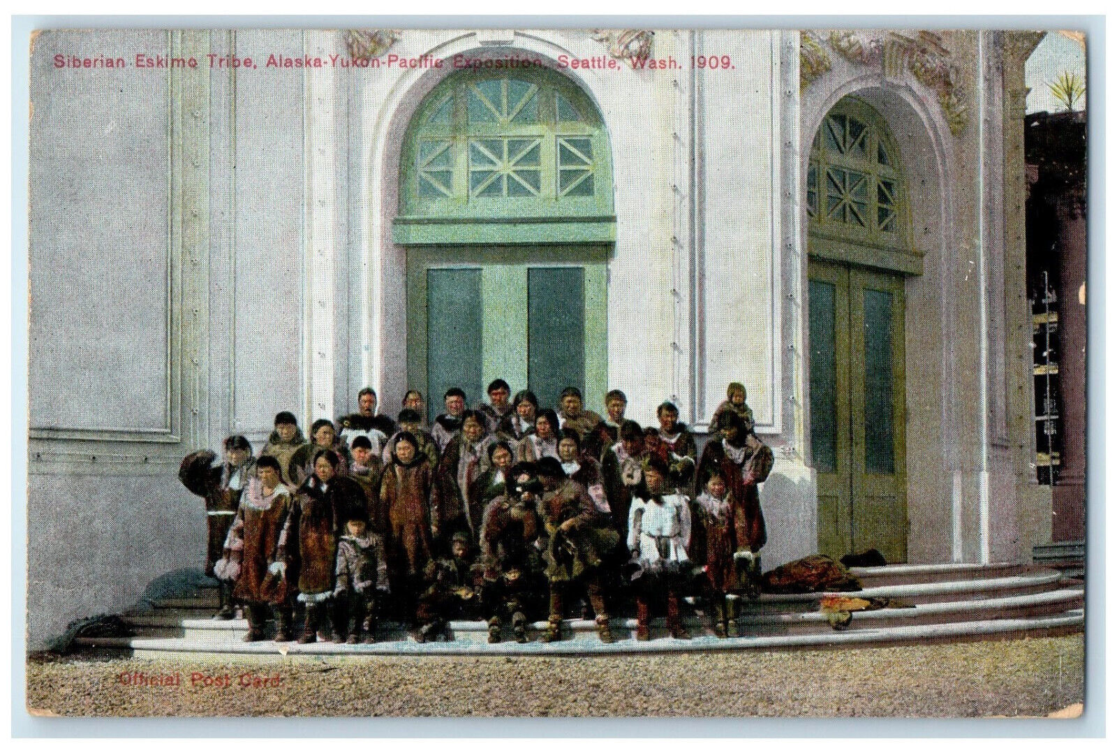c1910 Siberian Eskimo Tribe Pacific Exposition Seattle Washington WA Postcard
