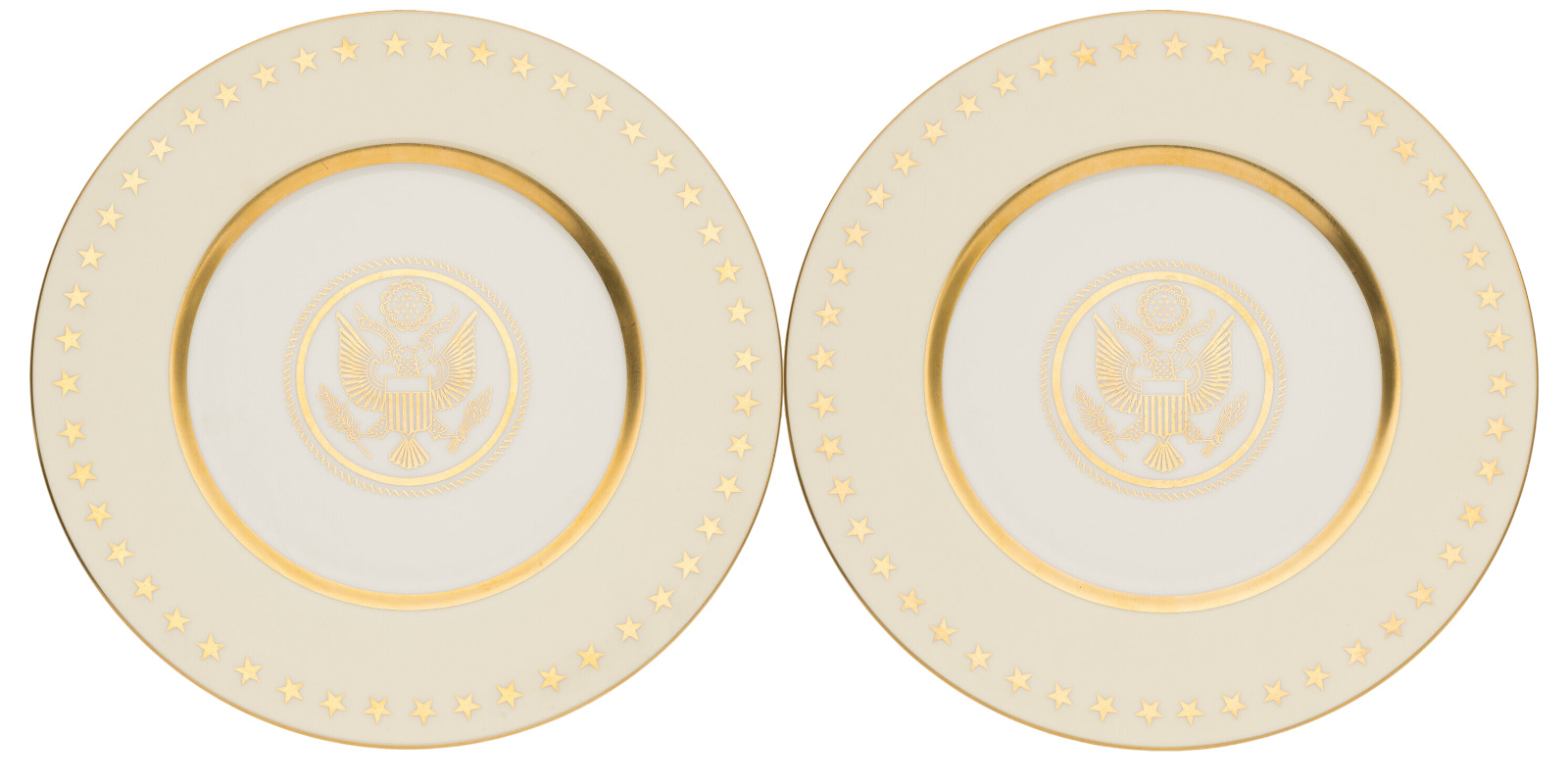 2 Franklin D. Rosoevelt FDR White House China Dinner Plate