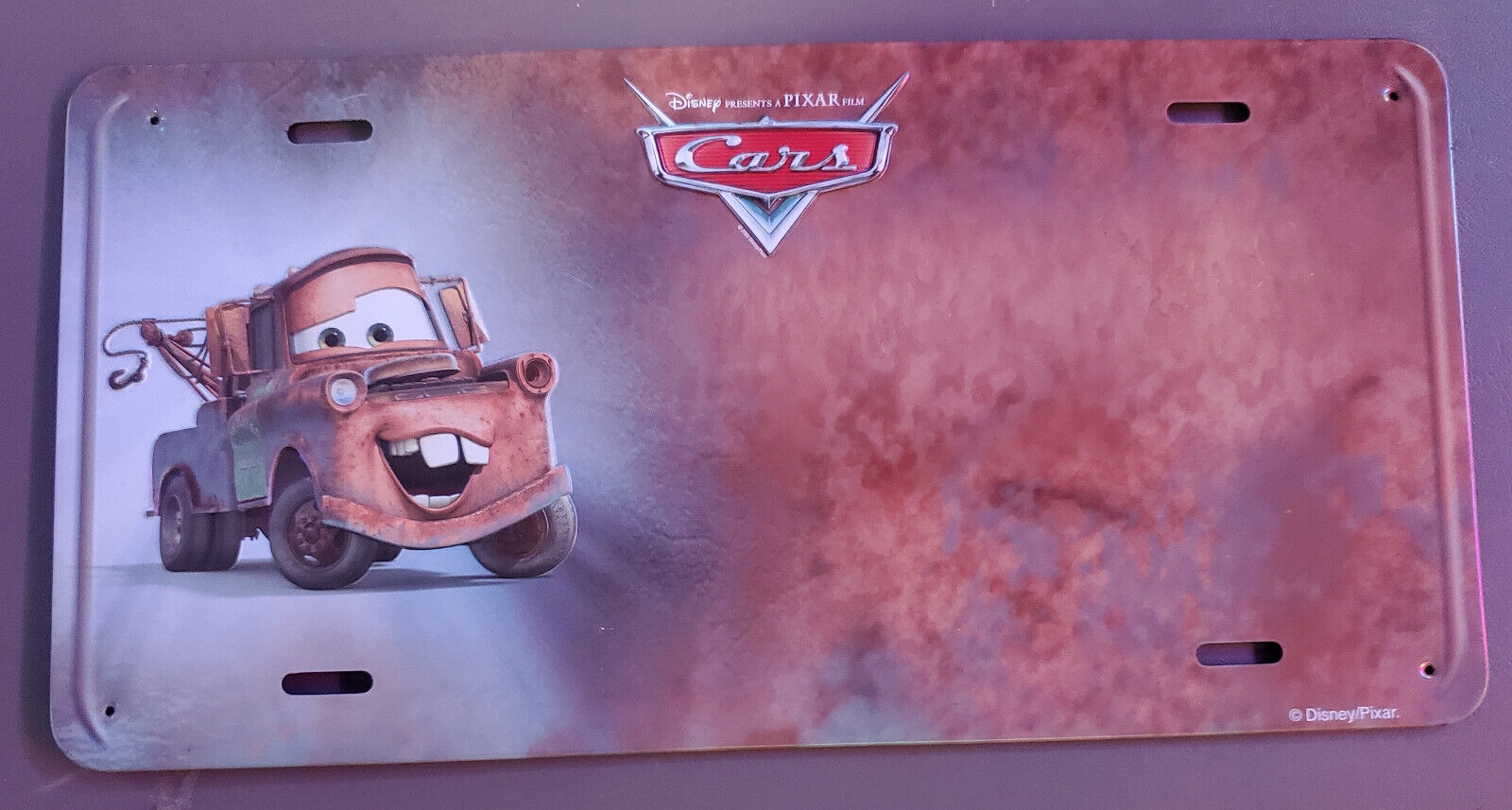 Disney Pixar Tow metal plate