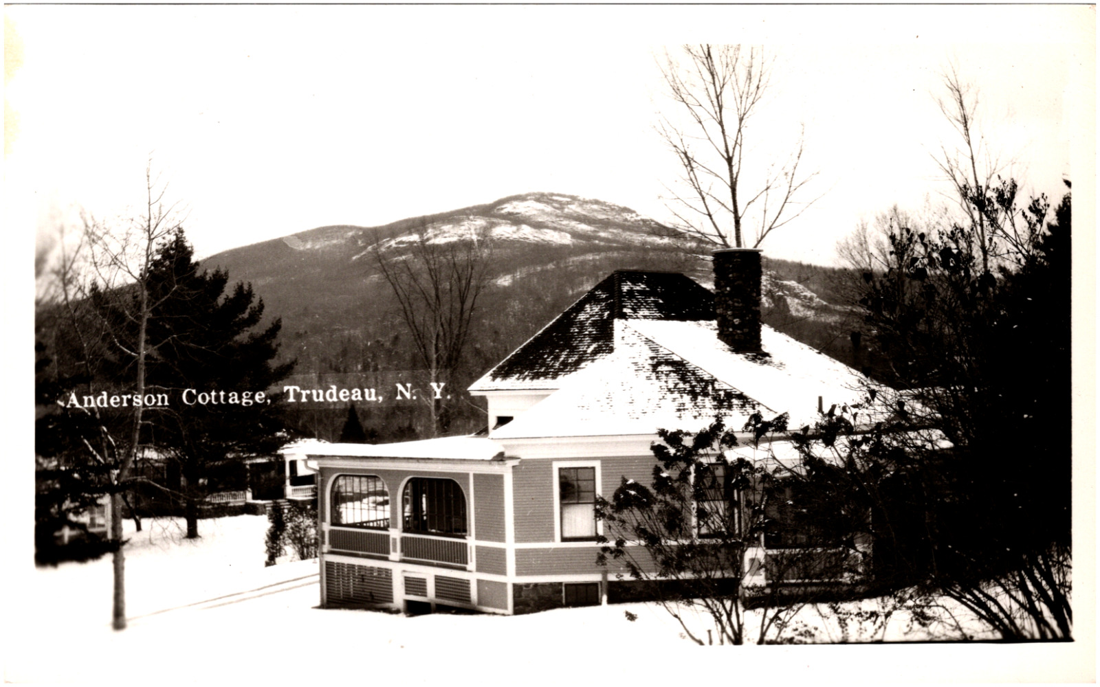 Anderson Cottage at Trudeau Sanatorium New York NY 1940s RPPC Postcard Photo