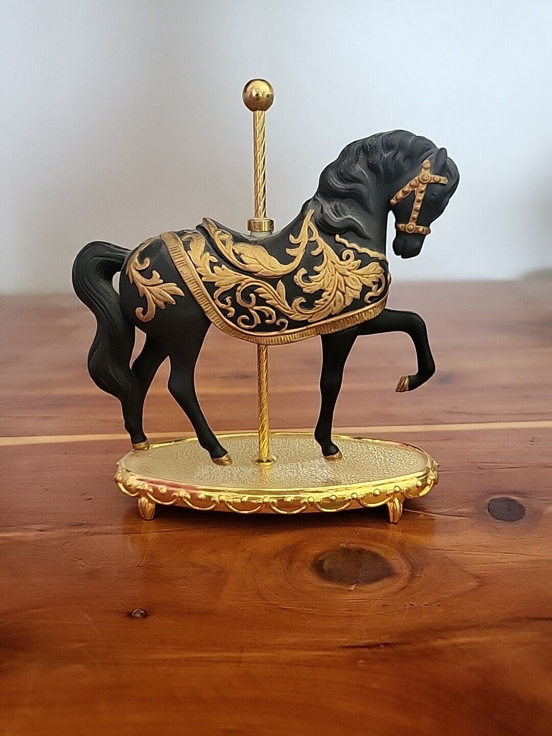 Franklin Mint Limited Carousel Horses Sculpture Collection - Black Bisque 