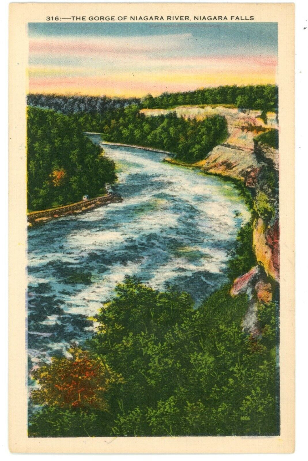 The Great Gorge Of The Niagara River, 7miles At Niagara Falls, New York Postcard