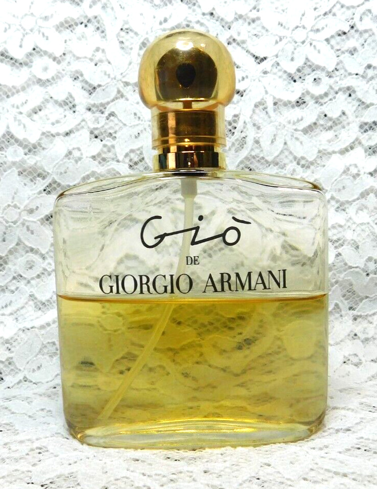 Vintage Gio De Giorgio Armani Eau De Parfum Spray 3.4 fl oz / 100 ml 50% Full